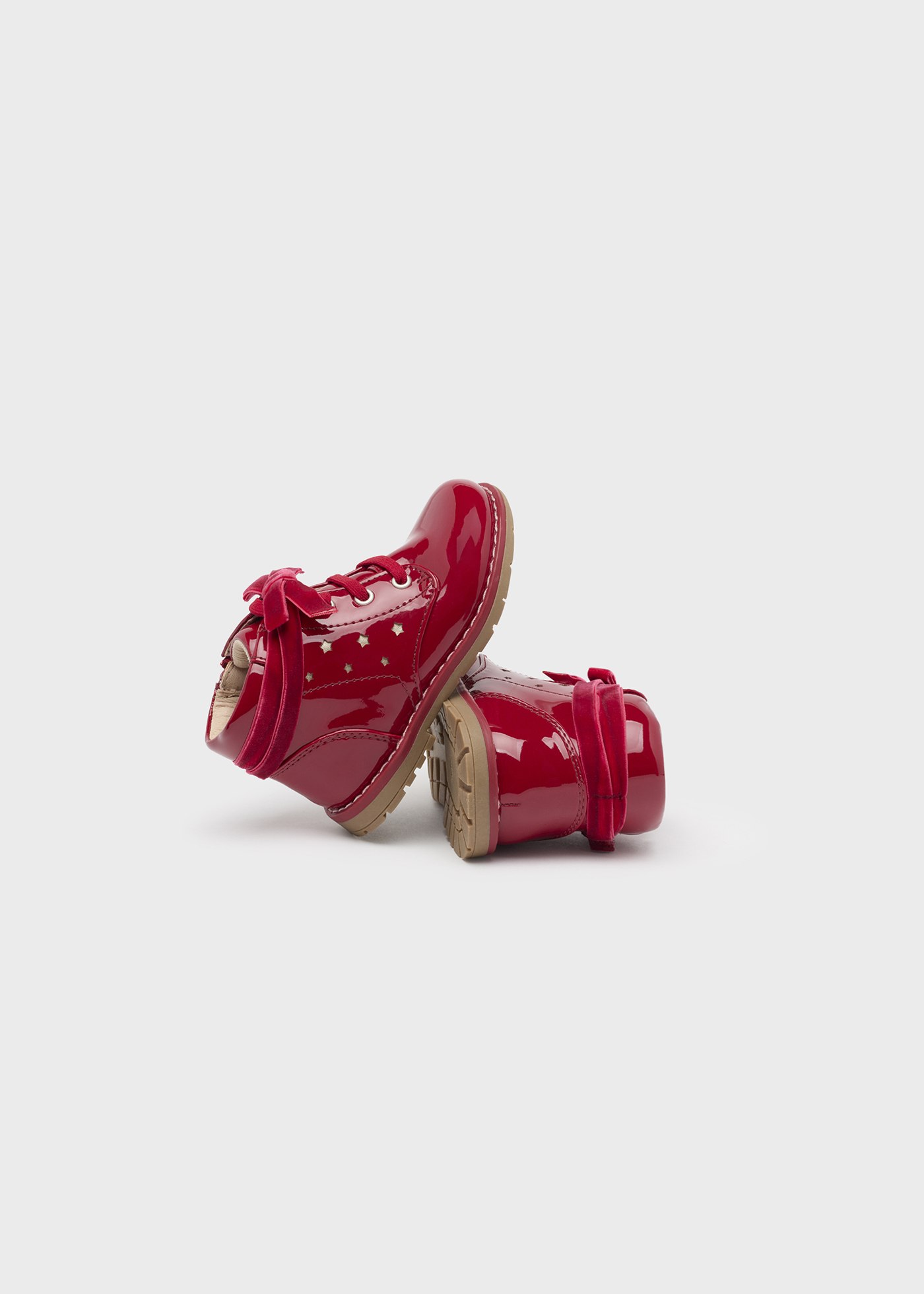 baby patent leather boots sustainable leather