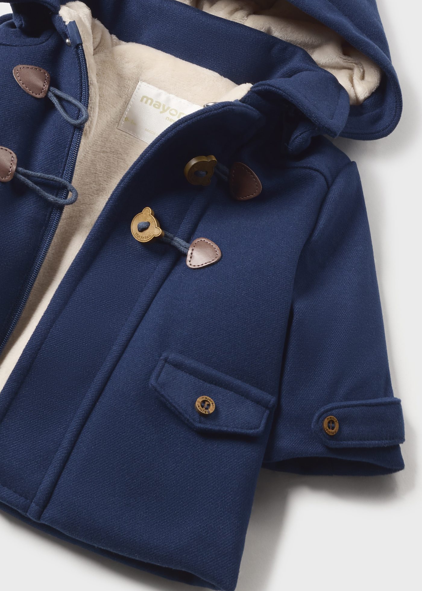 Newborn duffel coat recycled polyester