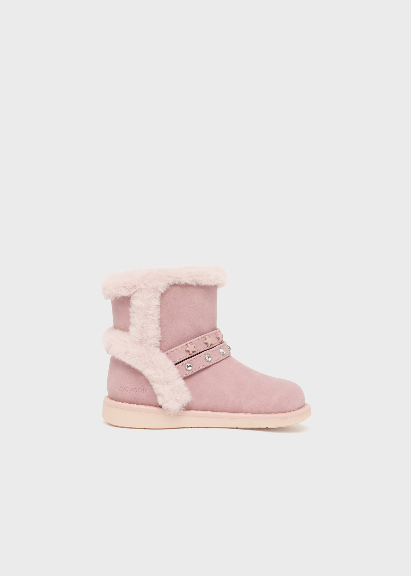 Baby fur ankle boots