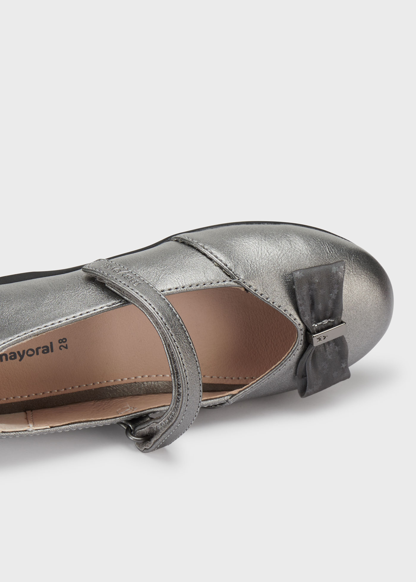 Girl bow ballet flats sustainable leather