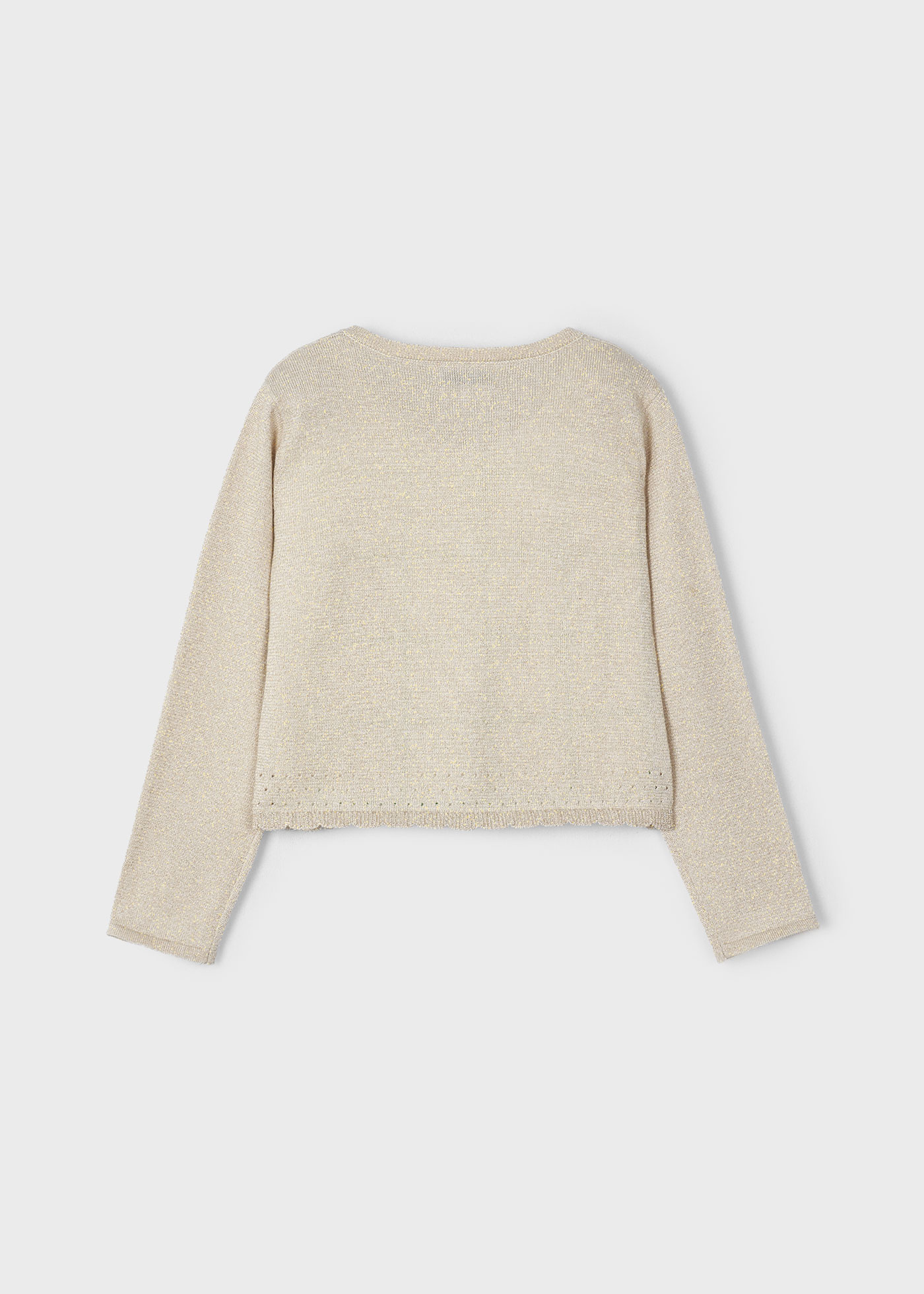 Sweterek trykotowy z lureksem Better Cotton dla dziewczynki