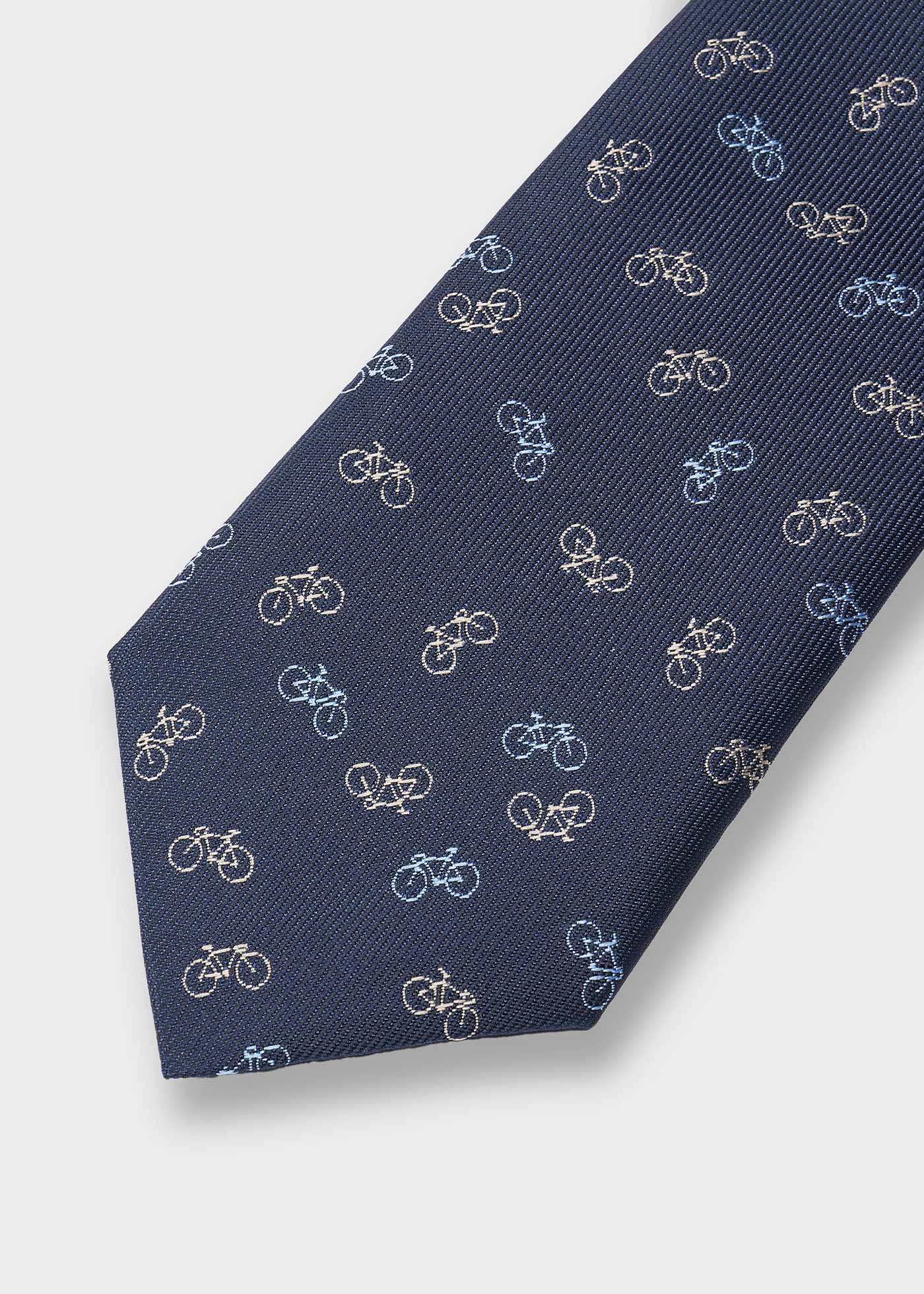 Corbata estampado bicicletas niño