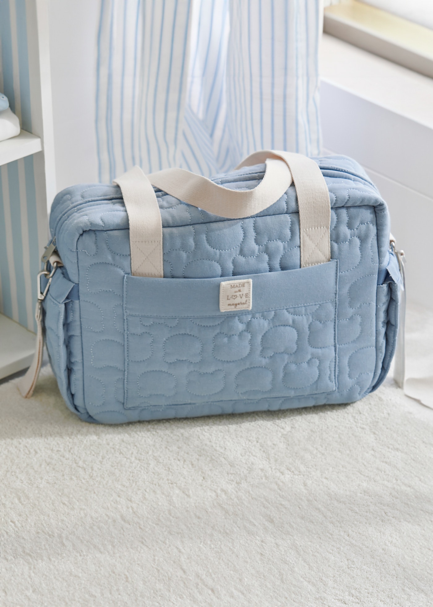 Wickeltasche gesteppt mit Accessoires Baby