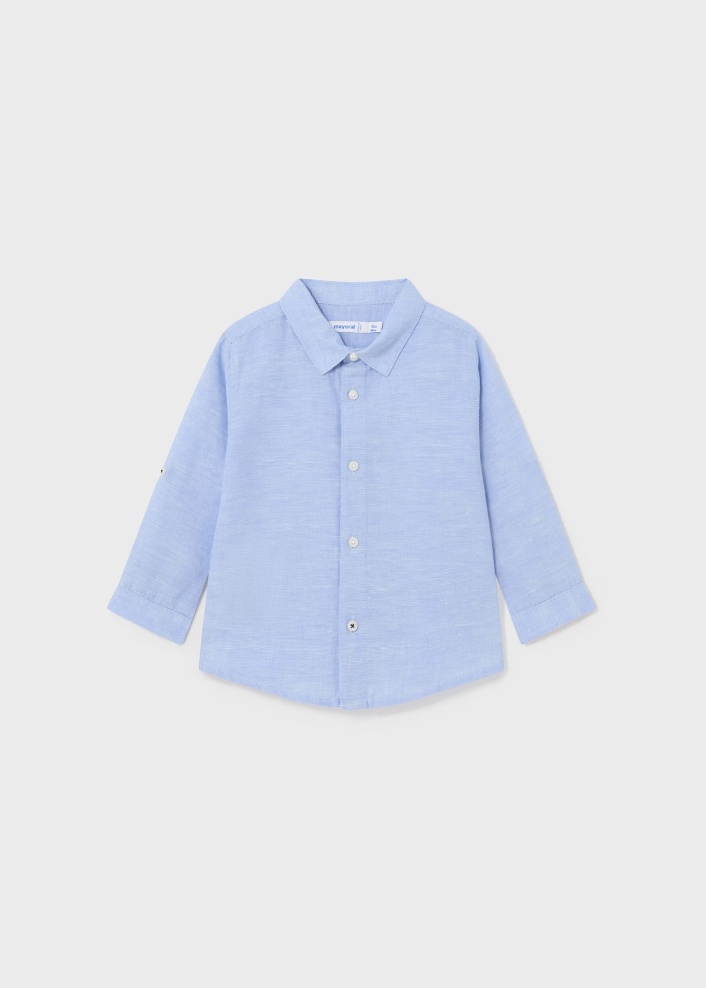 Camicia manica lunga lino neonato