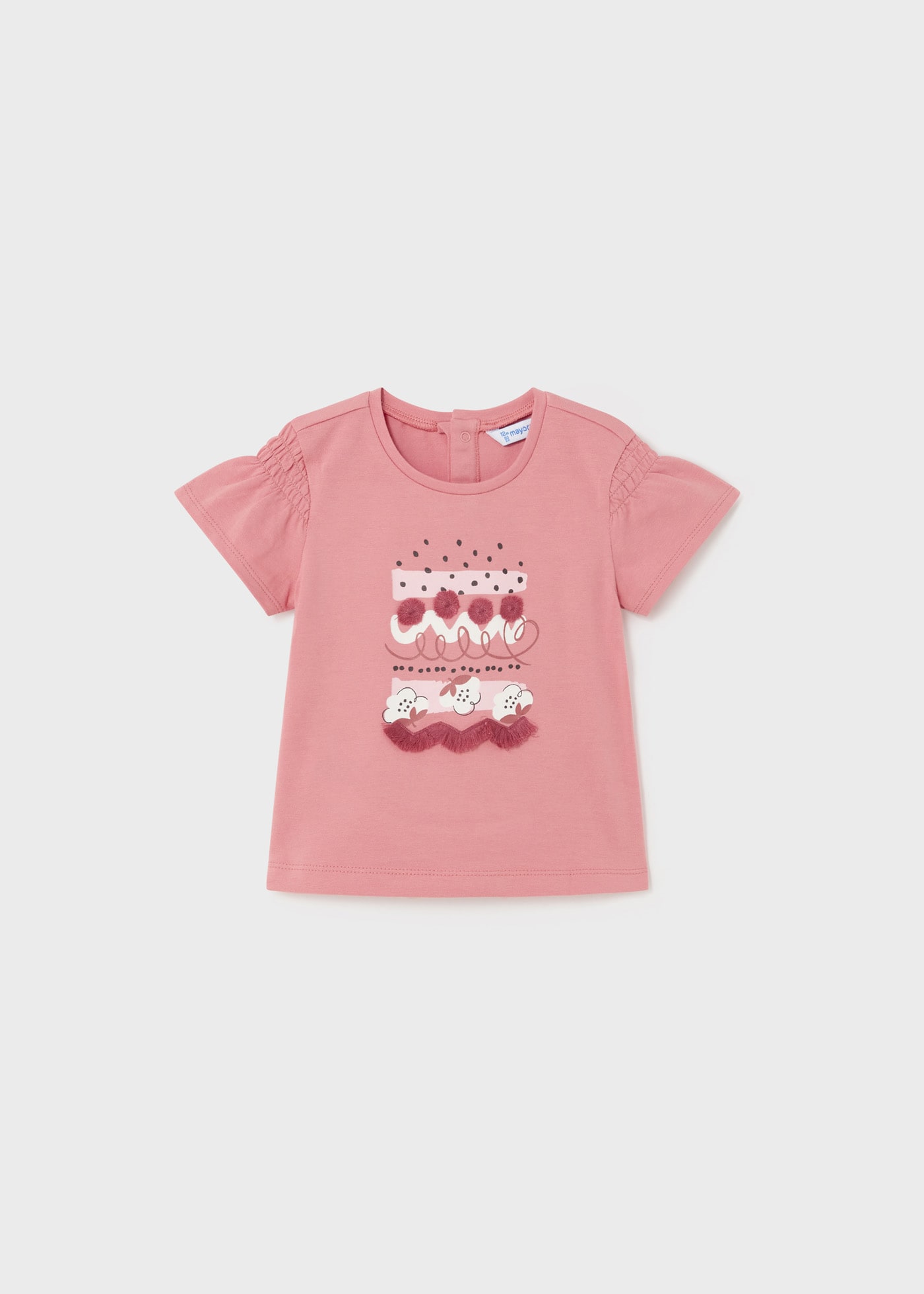 Тениска с апликации Better Cotton за бебе