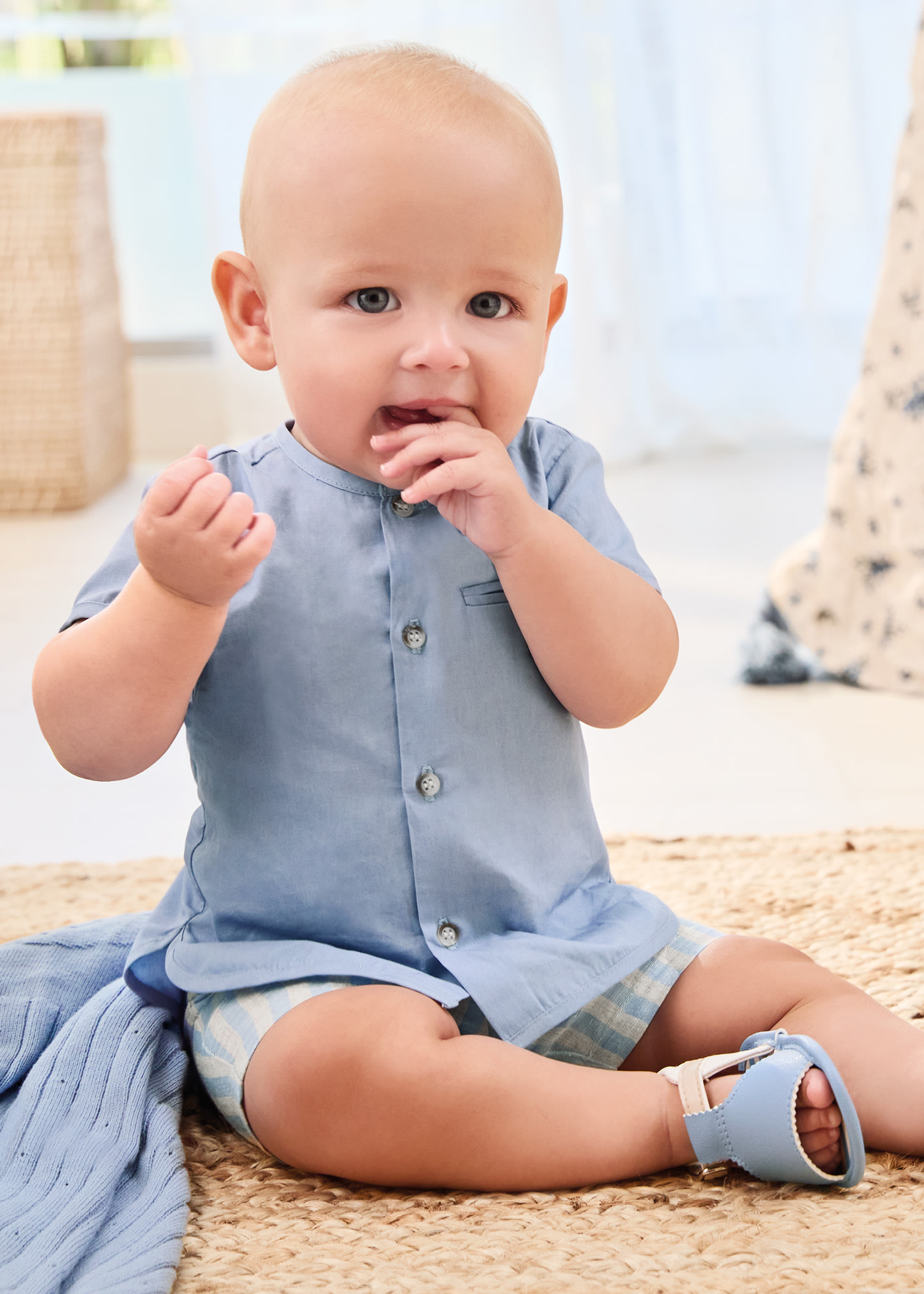 Newborn 2-piece striped linen set