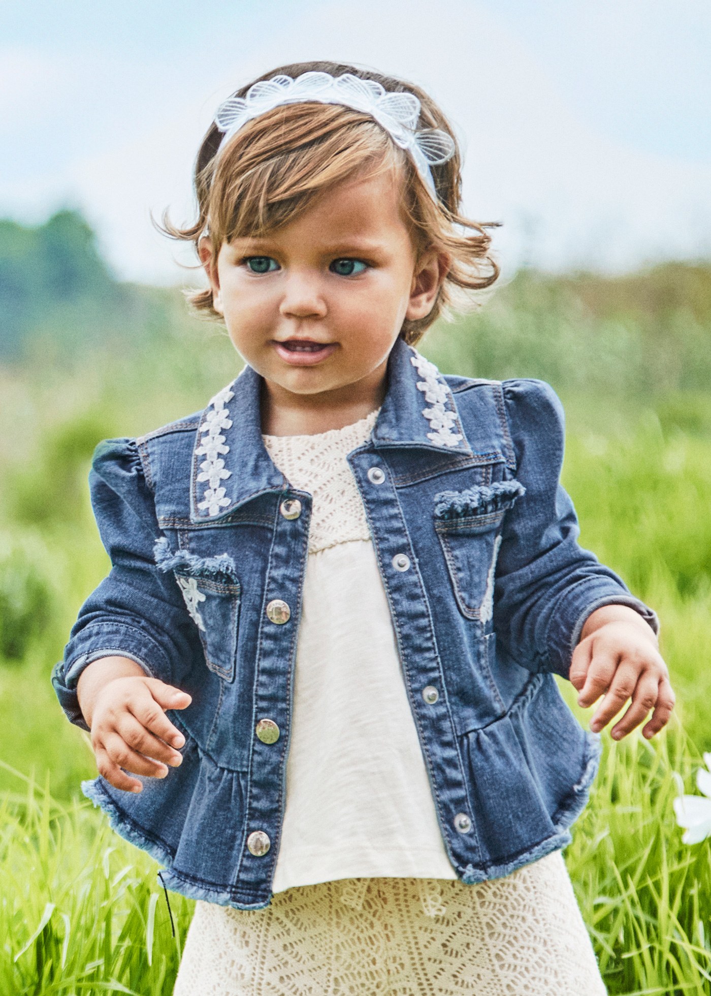 Jeansjacke Rüschen Better Cotton Baby