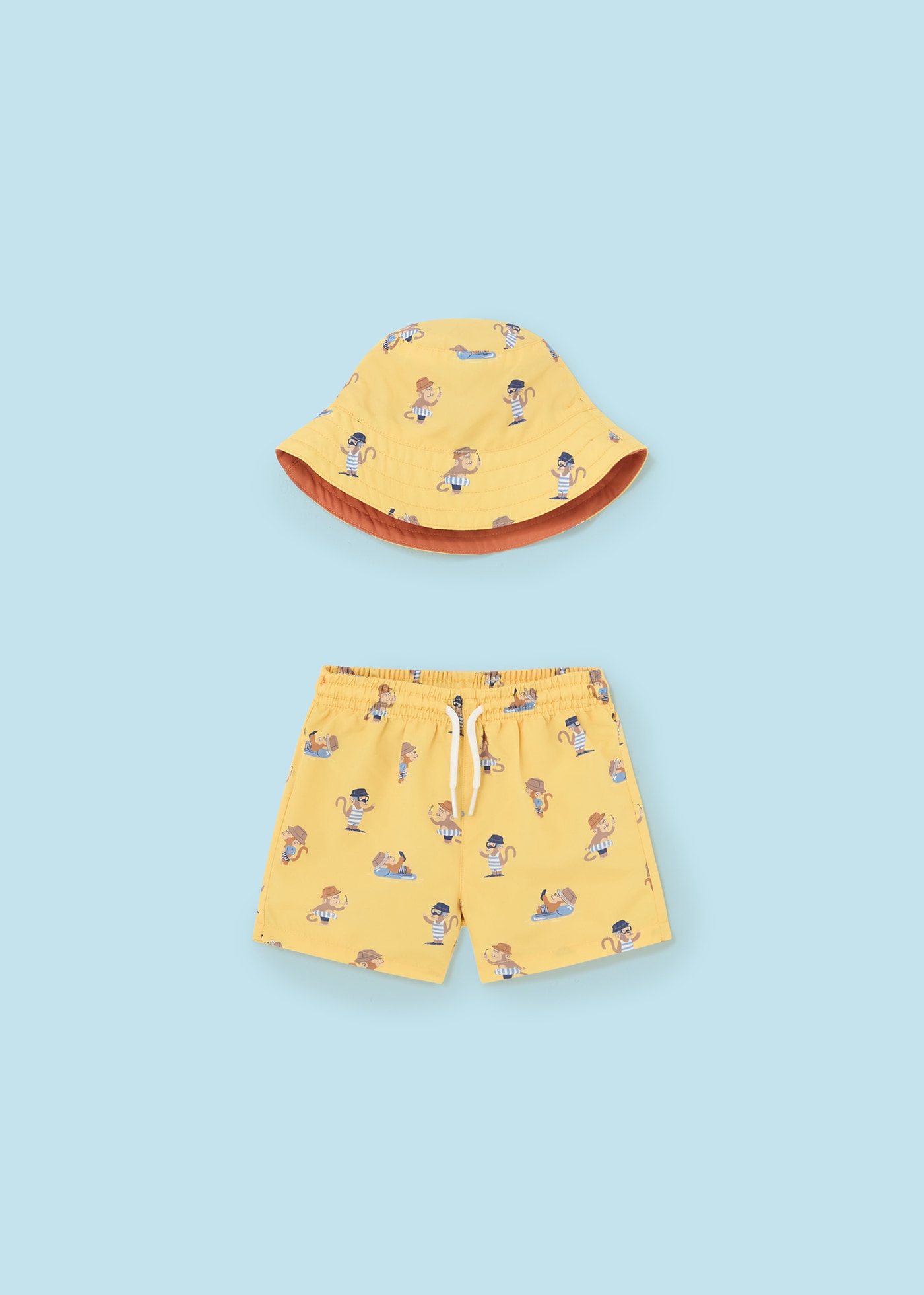 Baby Swimming Trunks with Bucket Hat