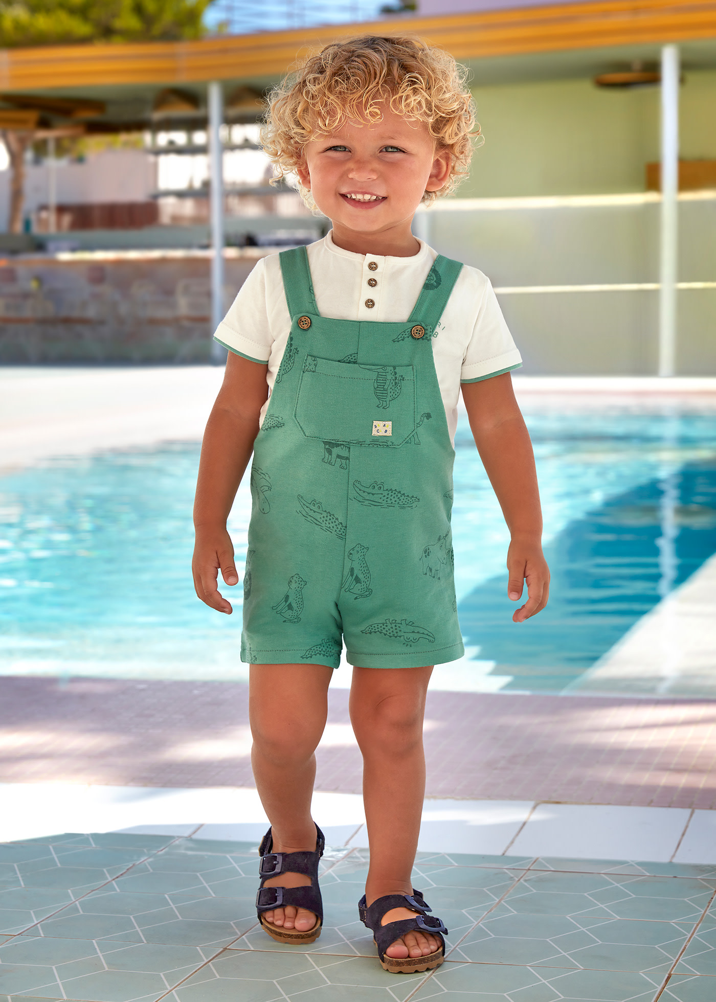 Baby 2 Piece Set with Dungarees and T-Shirt
