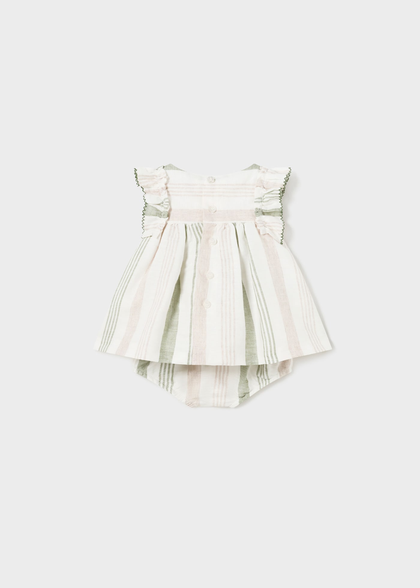 Φόρεμα με κάλυμμα για πάνα λινό νεογέννητο