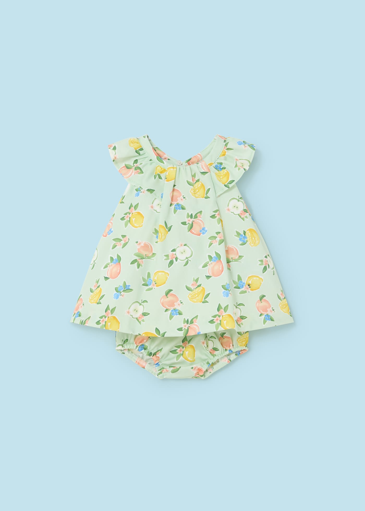 Newborn printed dress with bloomer set