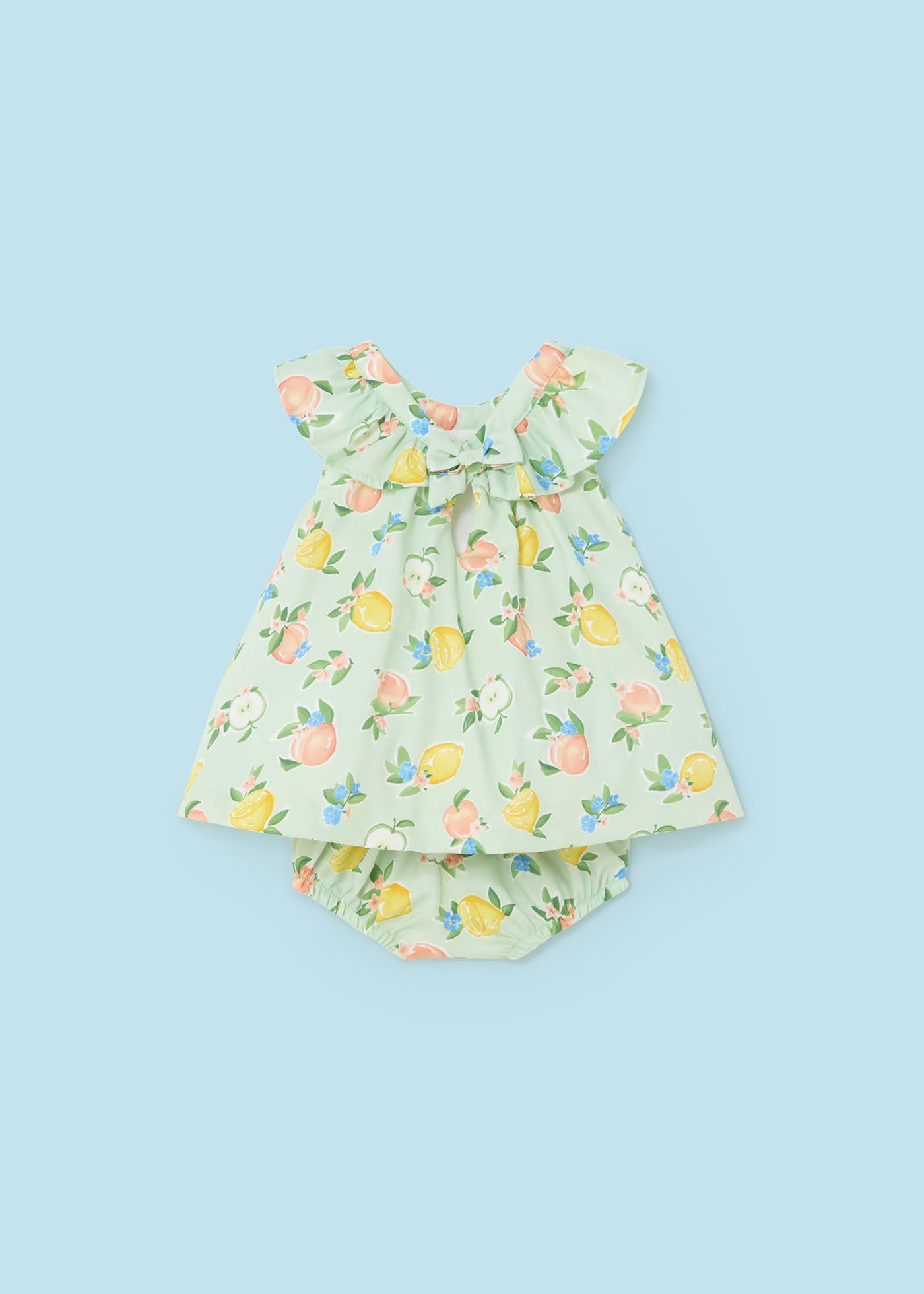 Vestito on copri pannolino stampato neonata