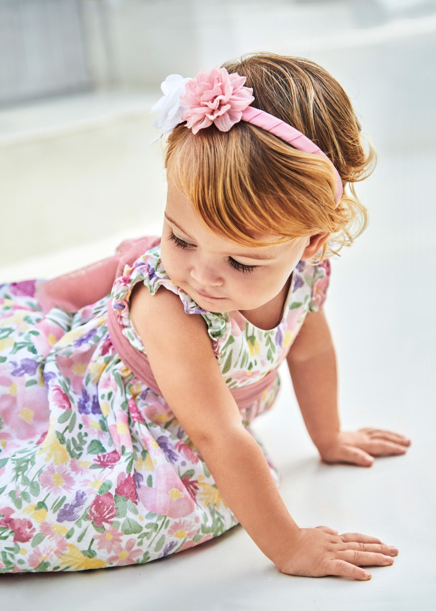 Baby Tulle Belted Floral Dress Dahlia | Mayoral ®