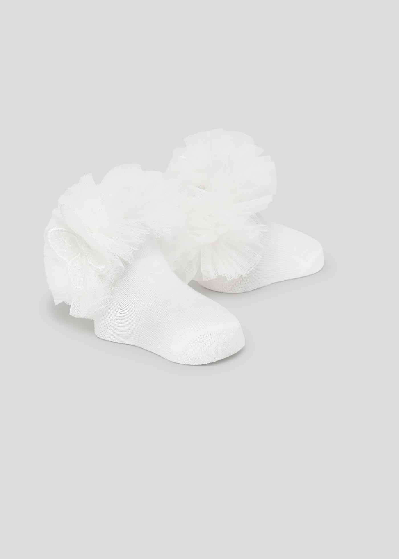 Set calze corte e fascia per capelli cotone organico neonato