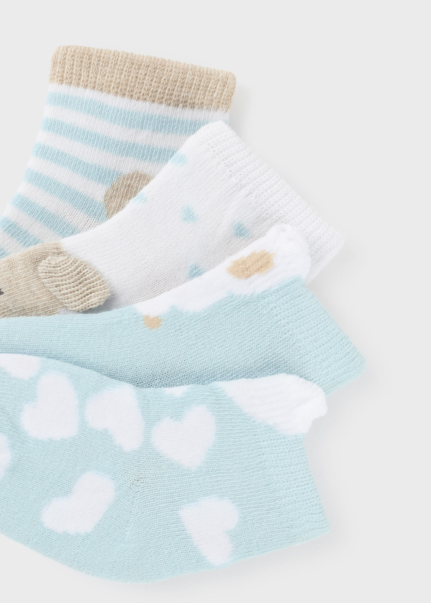 Set 4 calze corte cotone organico neonato