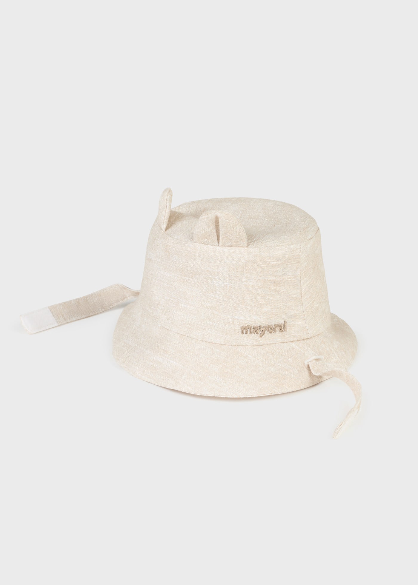 Newborn reversible linen bucket hat