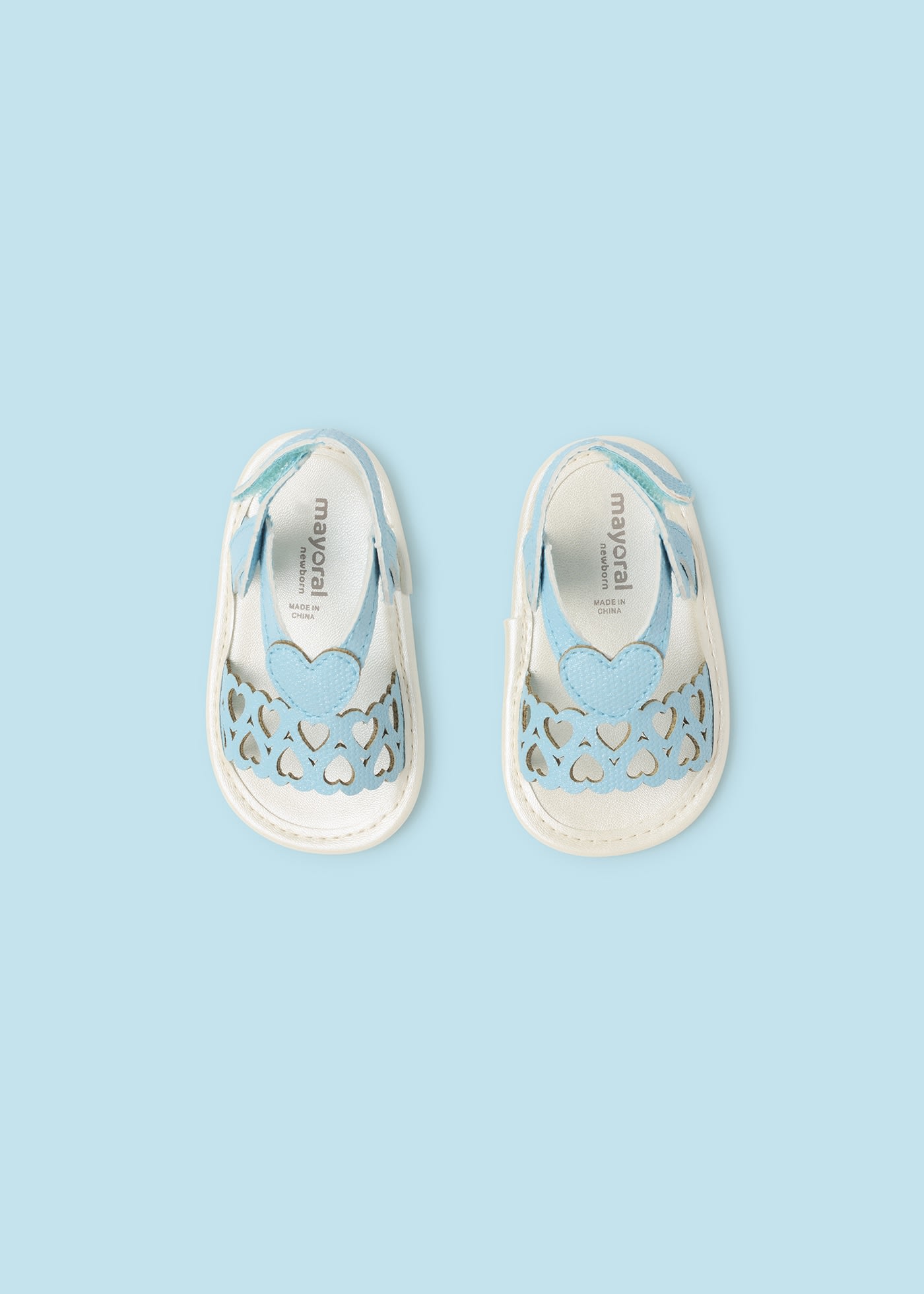 Sandali cuori neonata