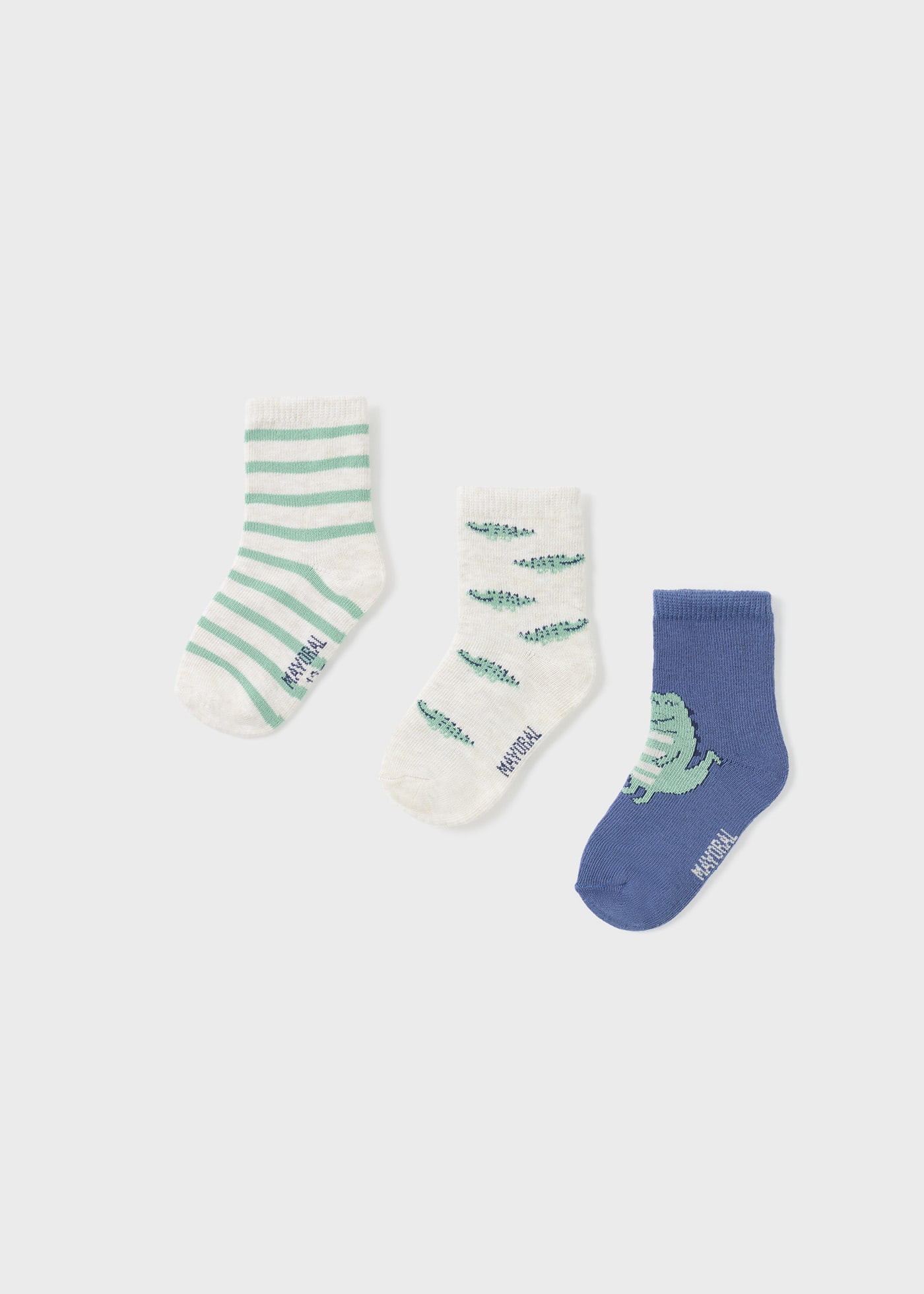 Set 3 chaussettes en coton organique bébé