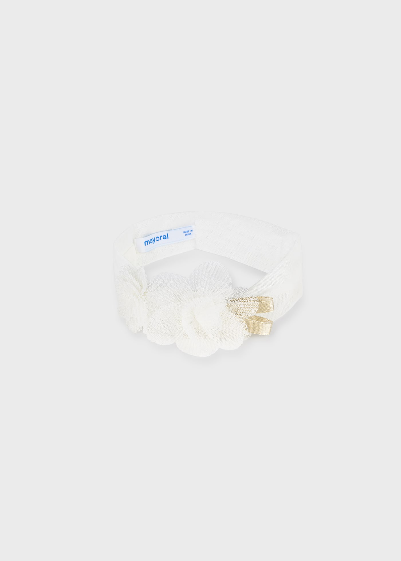 Fascia per capelli fiore tulle neonata