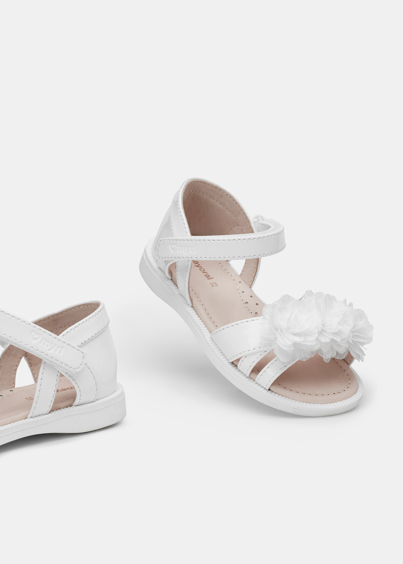 Baby patent leather sandals