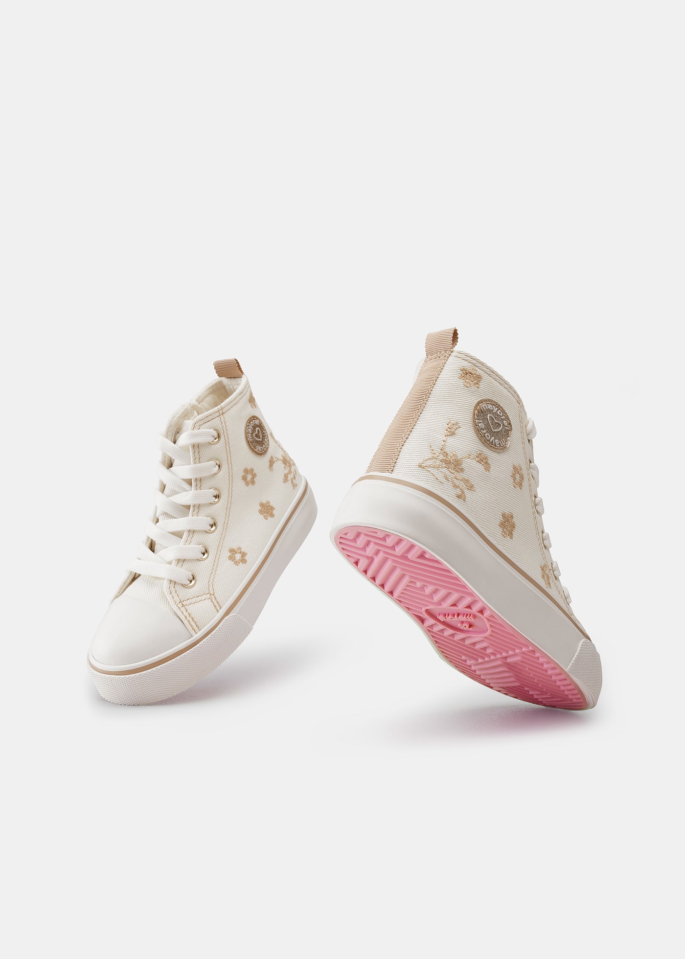 Girl Embroidered High Tops