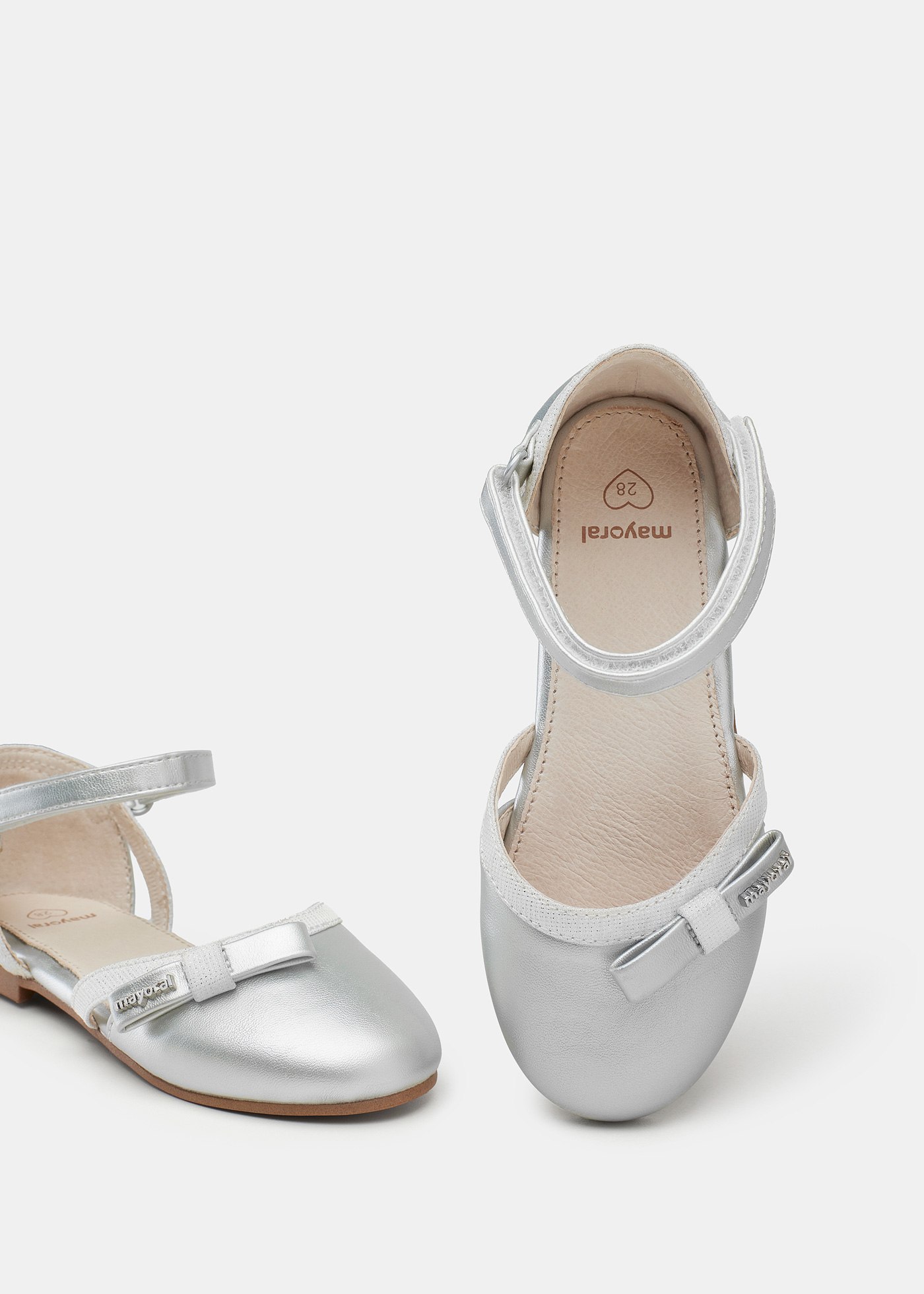 Girl Metallic Ballet Flats Sustainable Leather