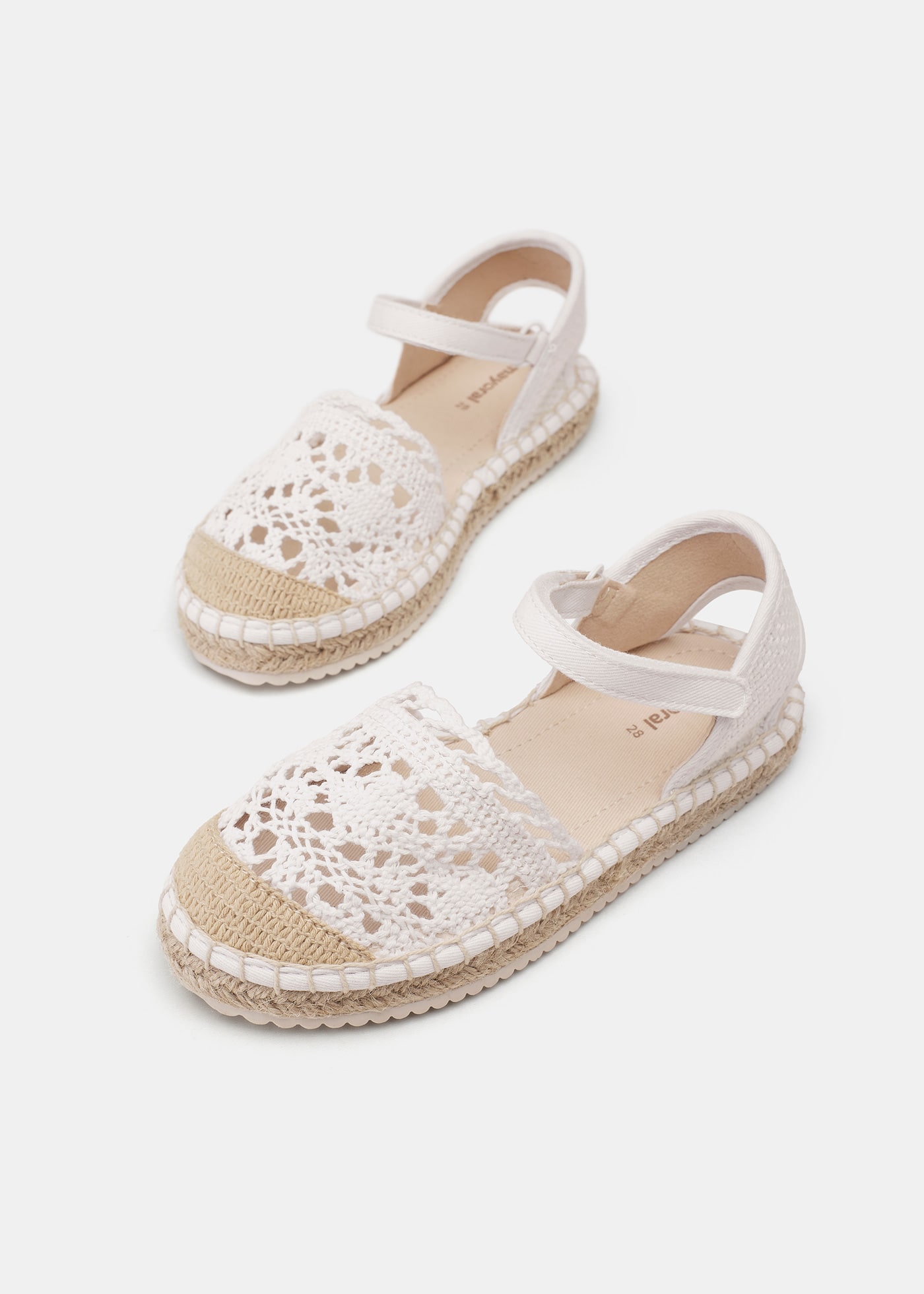 Plecione espadryle dziewczęce