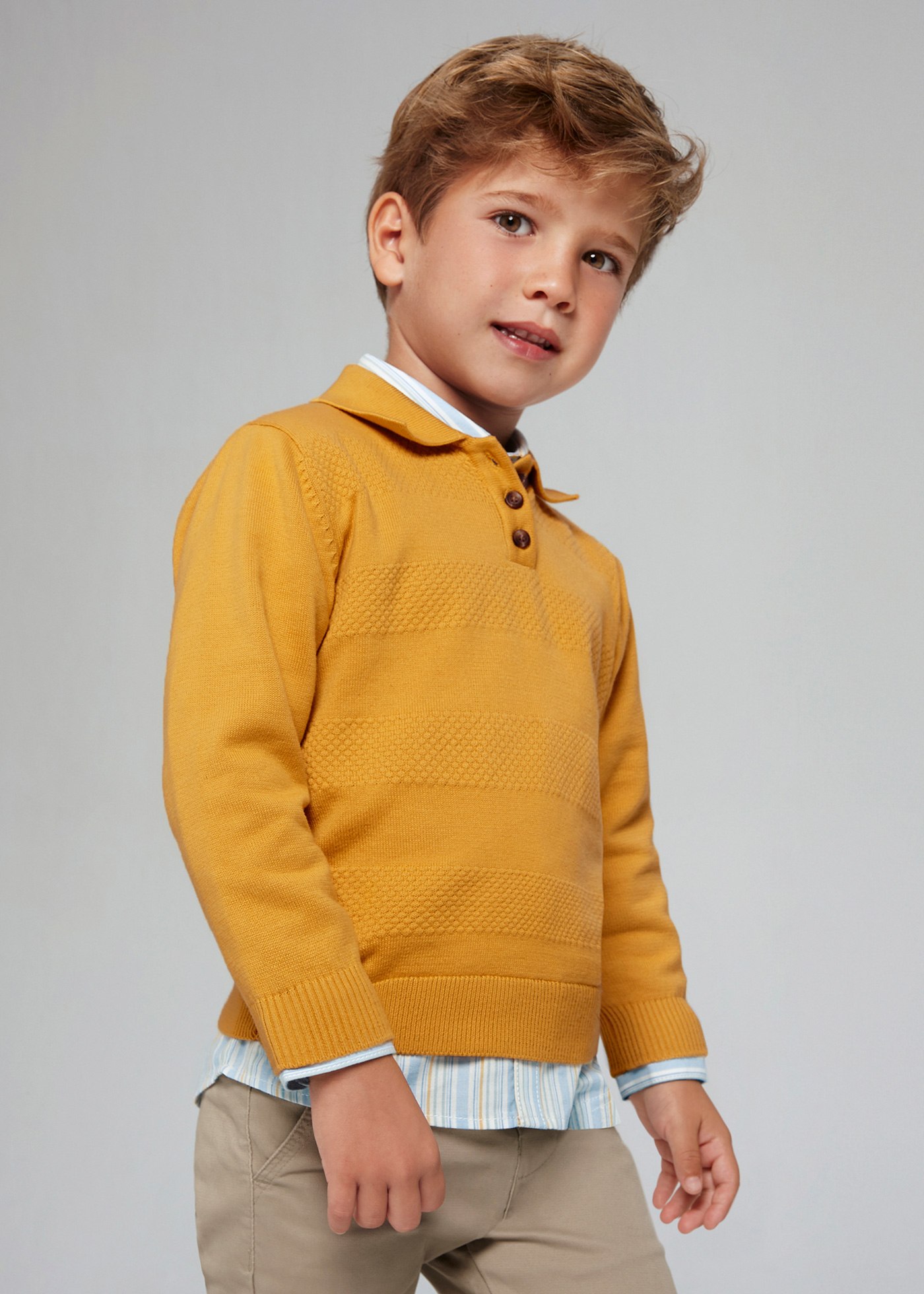 Sweter chłopięcy Better Cotton w stylu polo