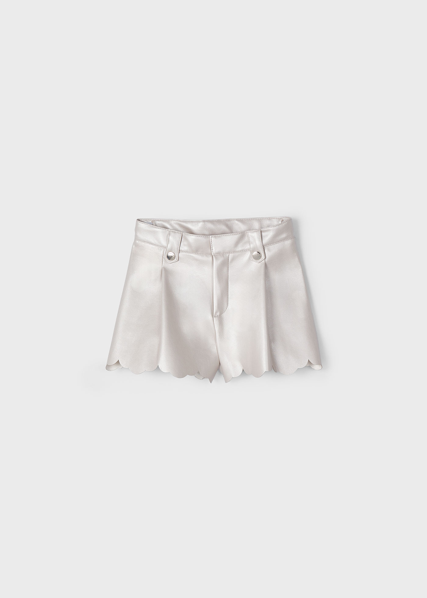 Girl faux leather bermuda shorts