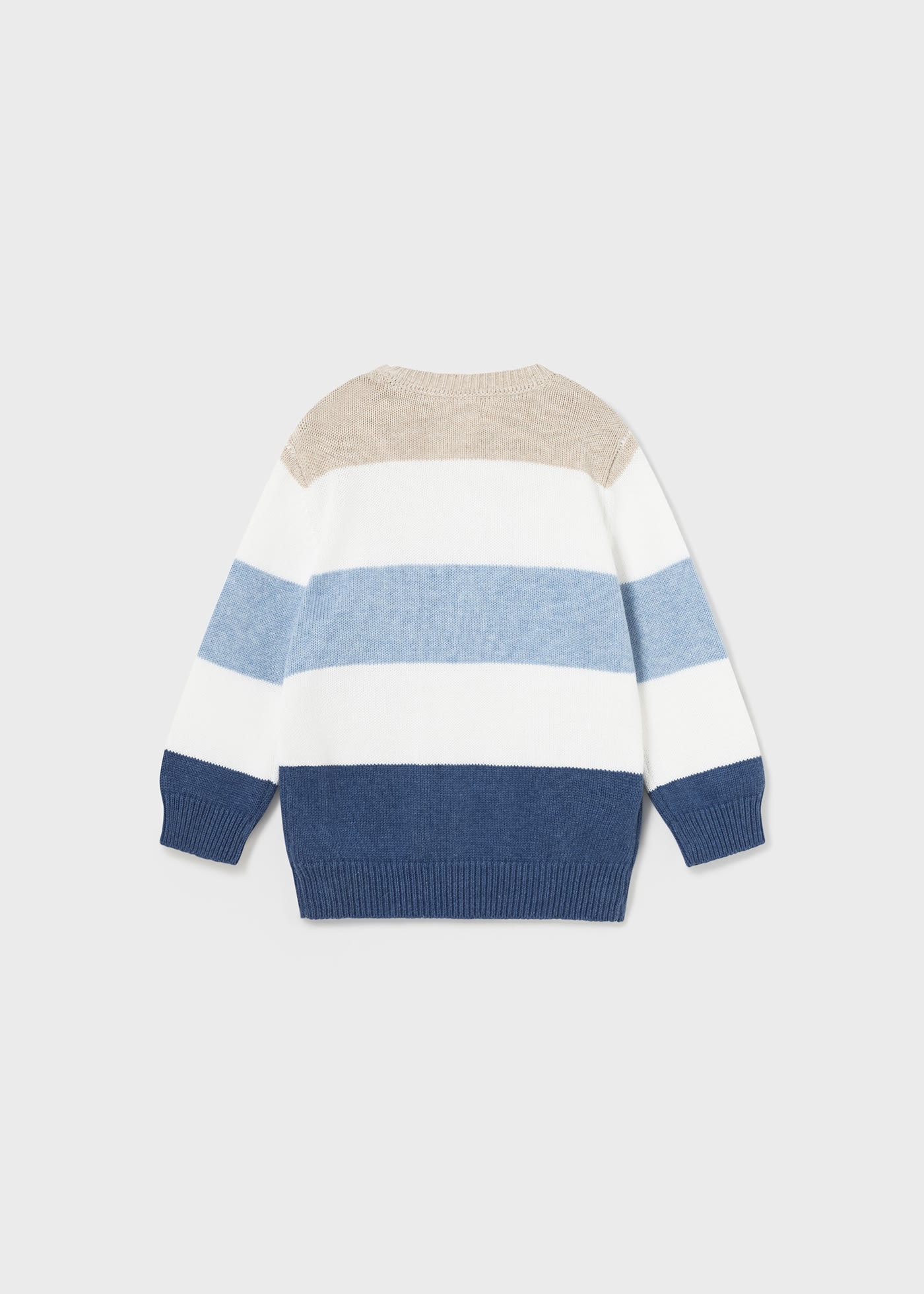Пуловер на ленти с джобче за бебе