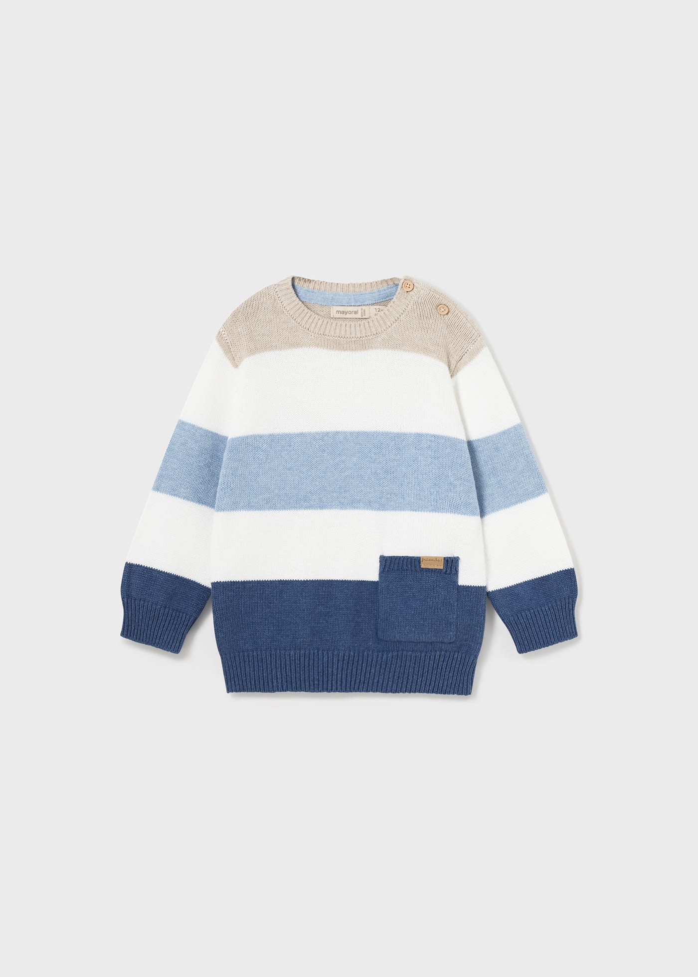 Baby striped jumper with pocket