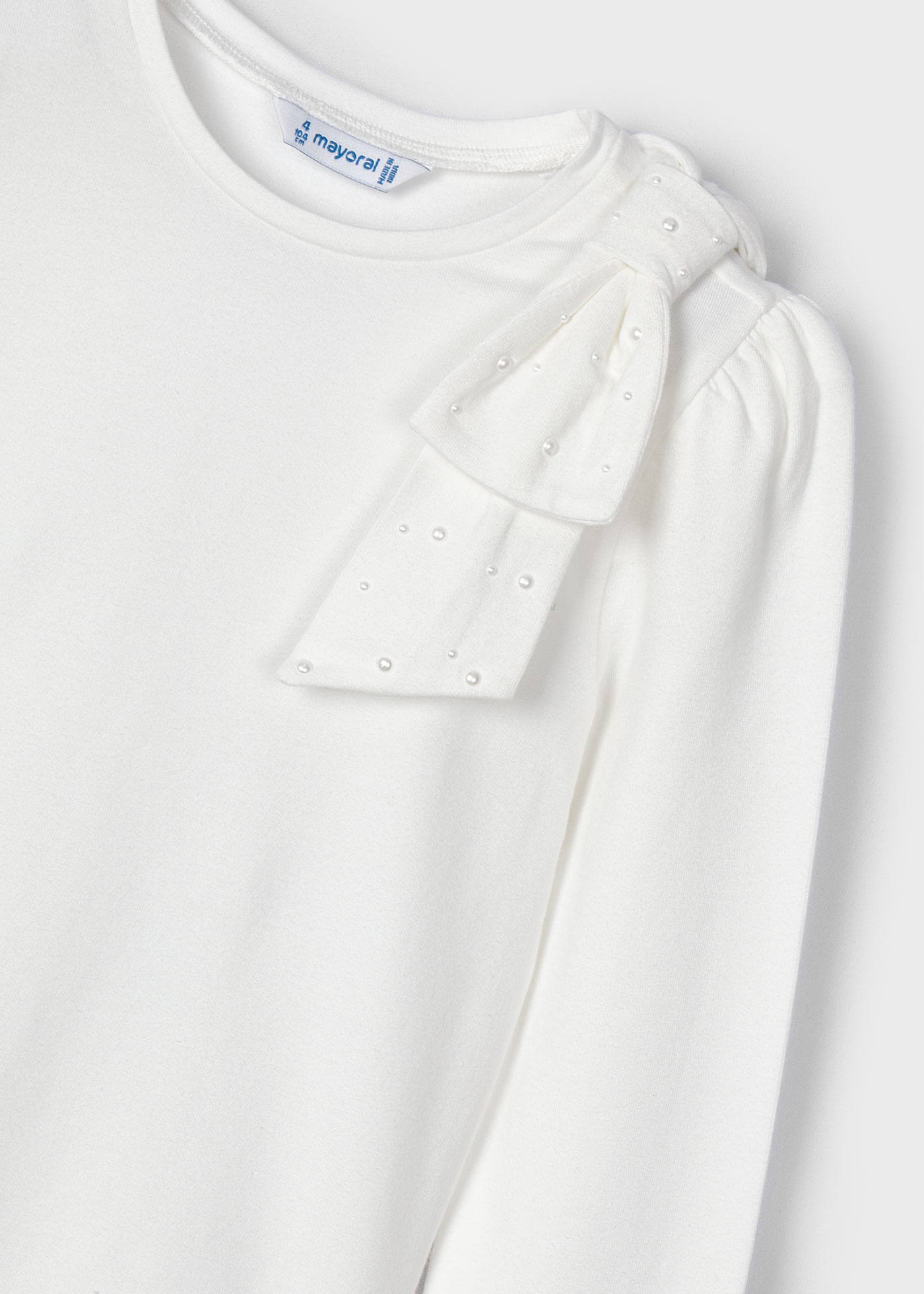 Maglietta con fiocco sulla spalla Better Cotton bambina