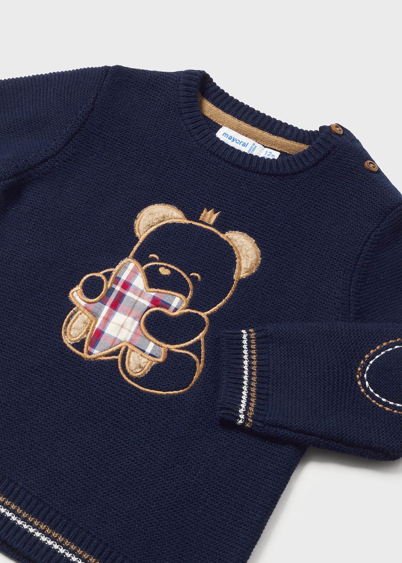 Baby aplique bear jumper
