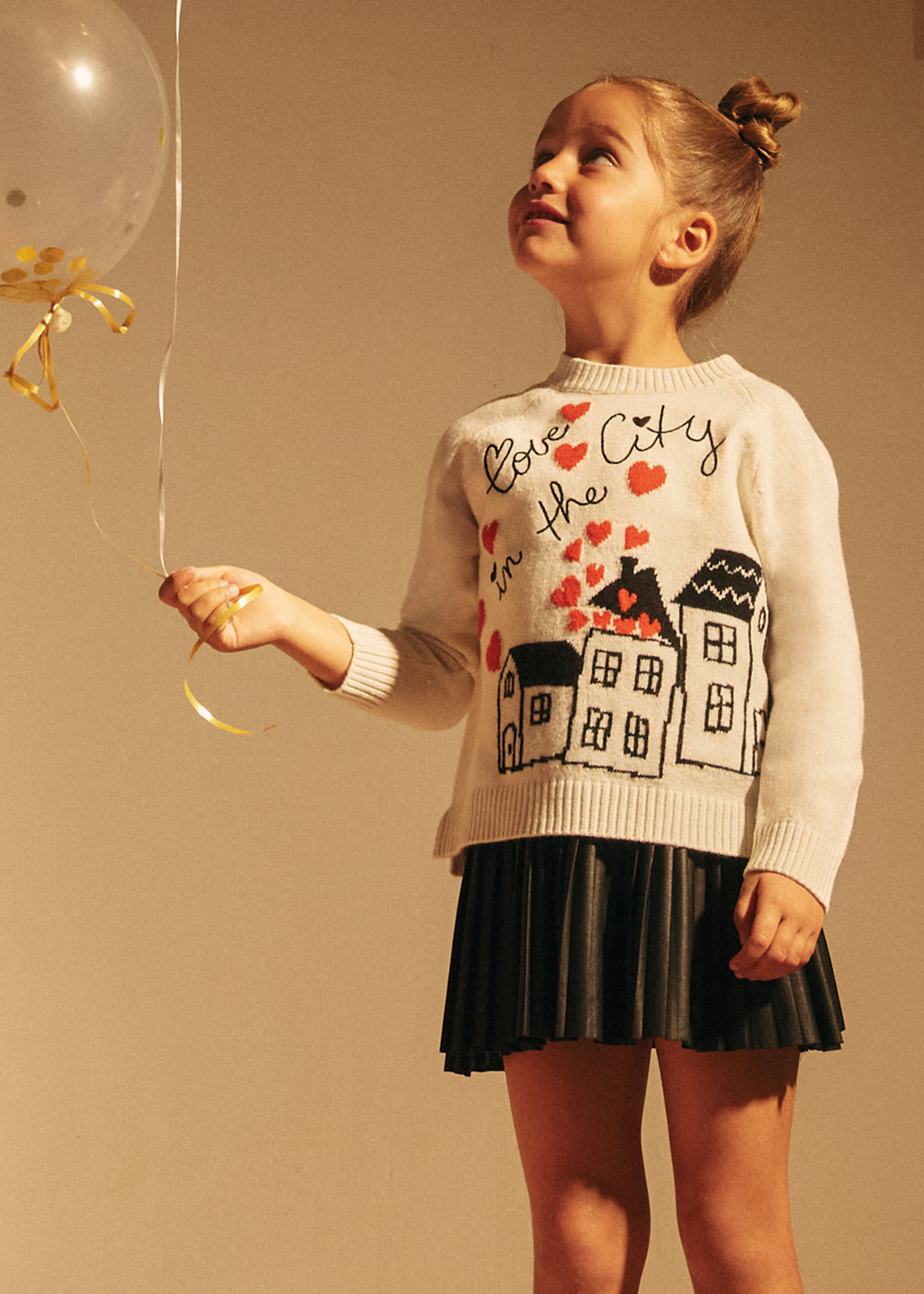 Girl dress with intarsia jumper Mayoral