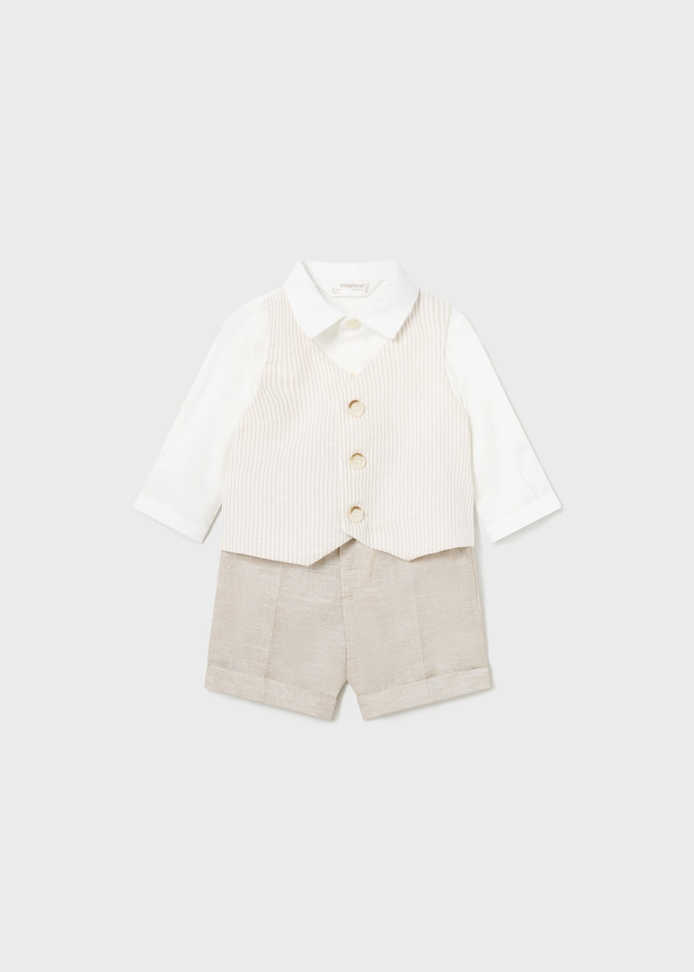 Newborn 2 Piece Set with Waistcoat European Linen