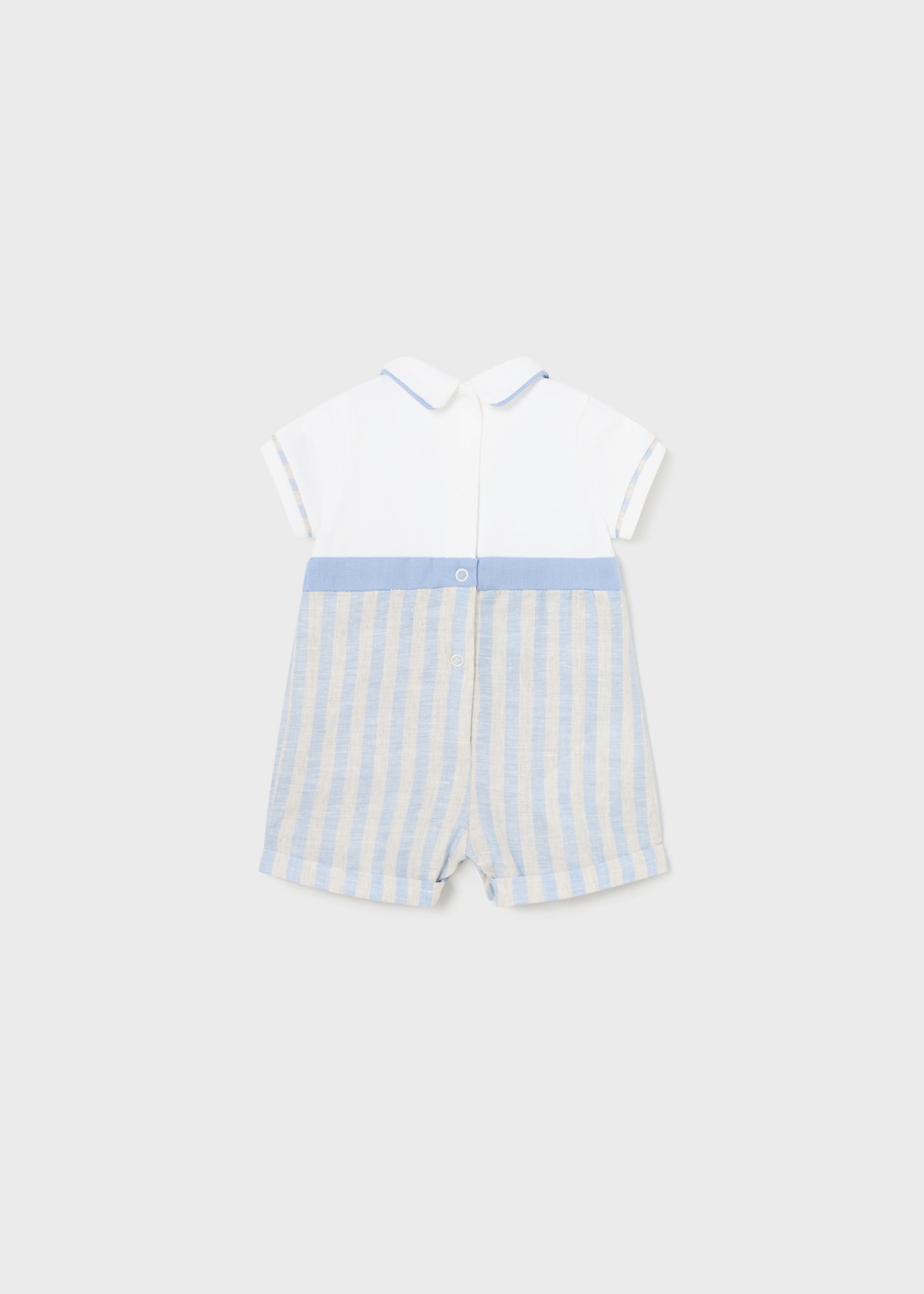 Newborn Formal Romper with Straps European Linen