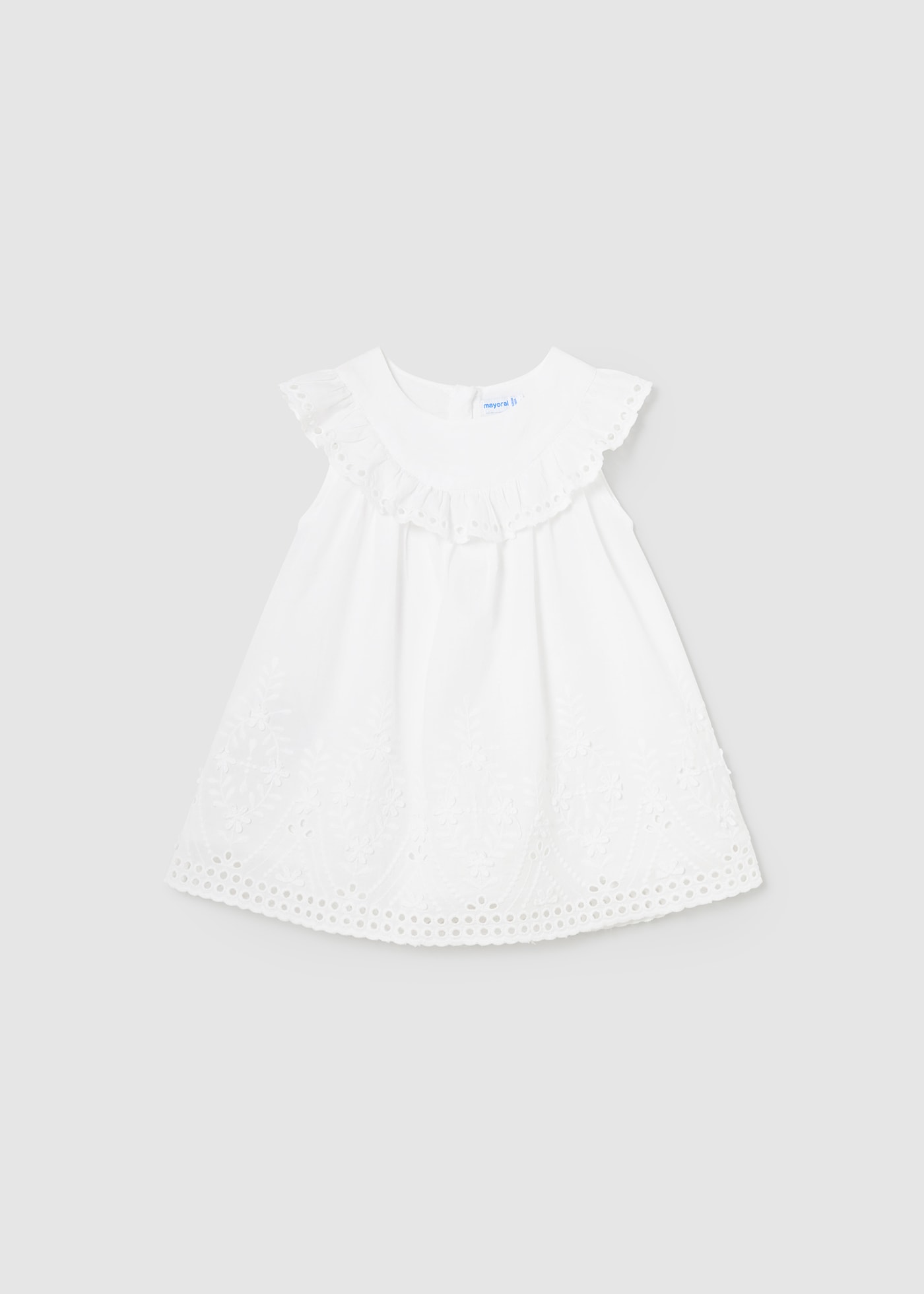 Robe brodée en popeline bébé