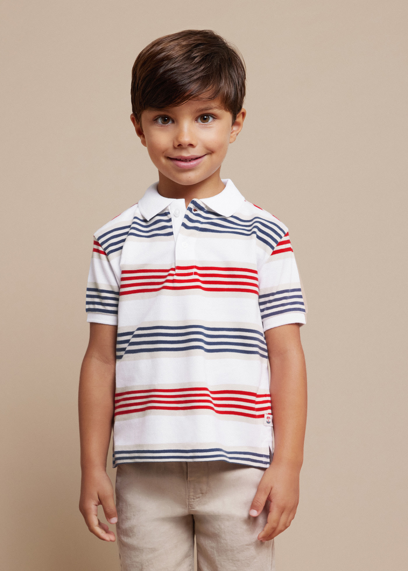 Boys striped polo shirt Better Cotton