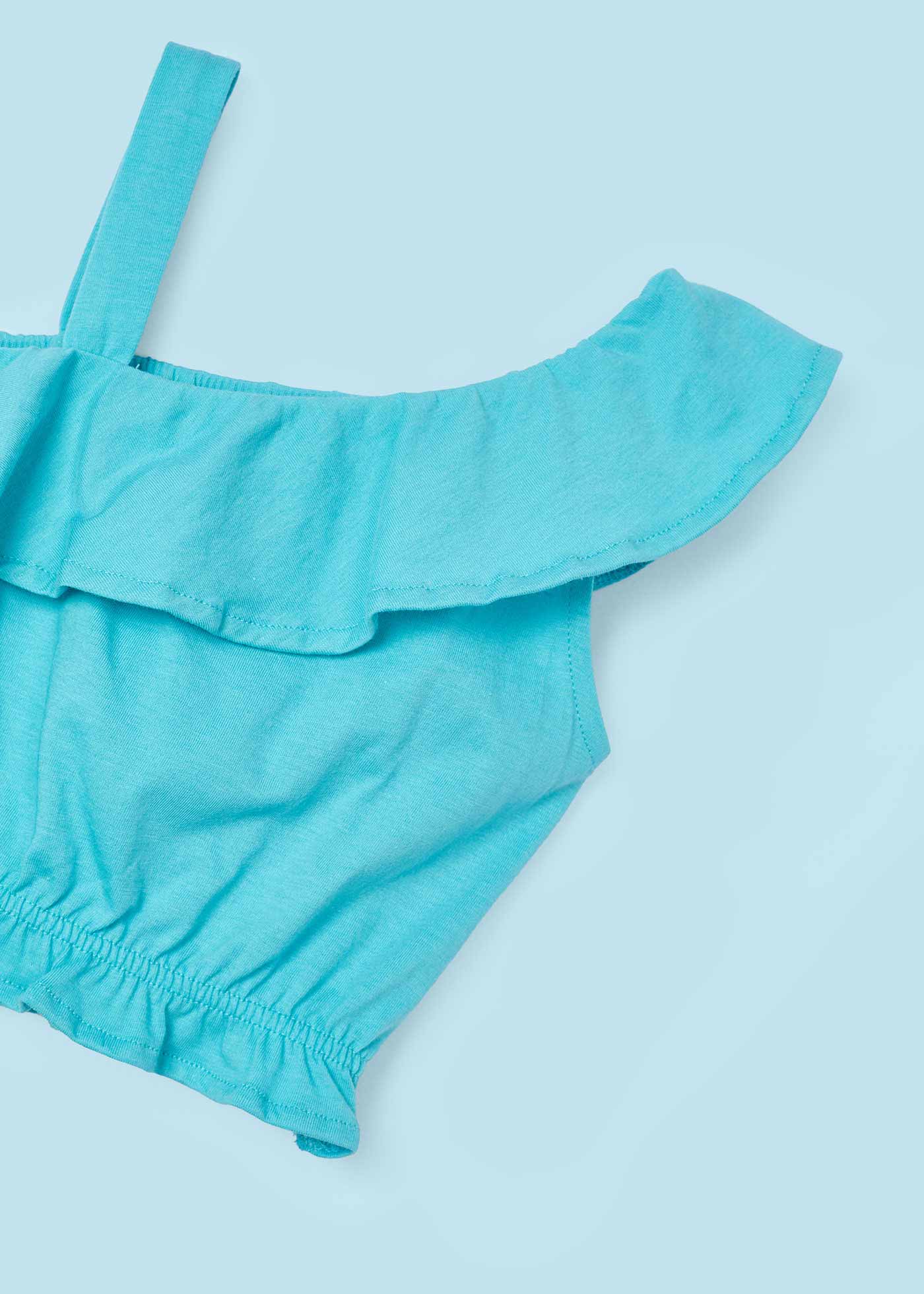 Conjunto 2 peças top assimétrico menina