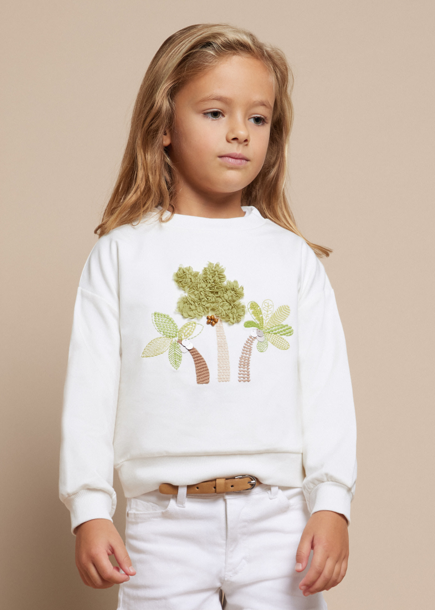 Girls sweatshirt embroidered detail Better Cotton