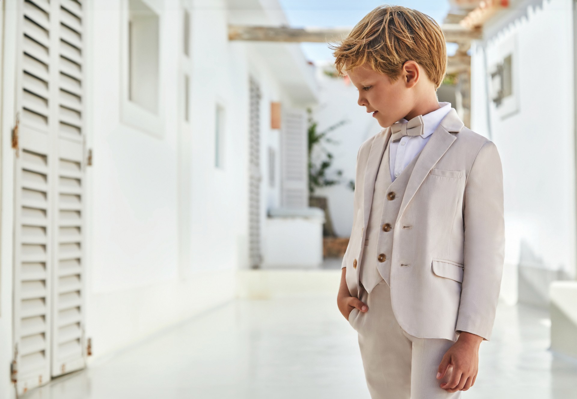 Boys linen blazer