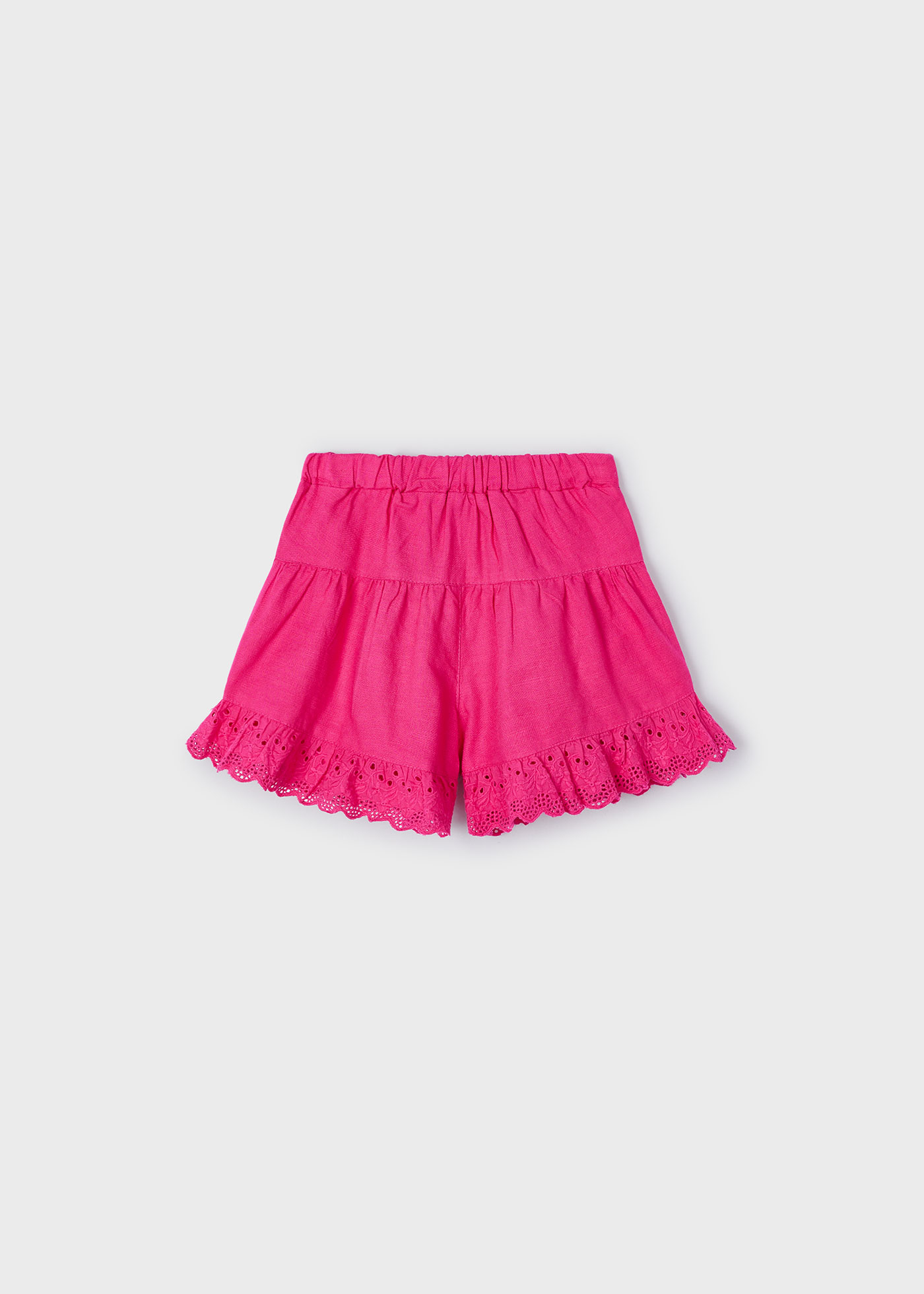 Spódnico-spodnie z ażurową falbaną dla dziewczynki