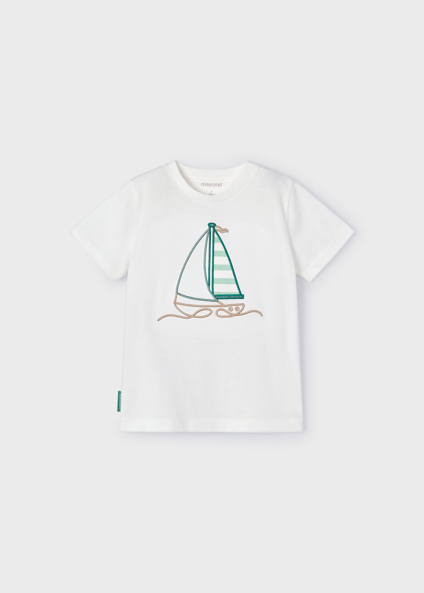 Camiseta aplique barco Better Cotton niño