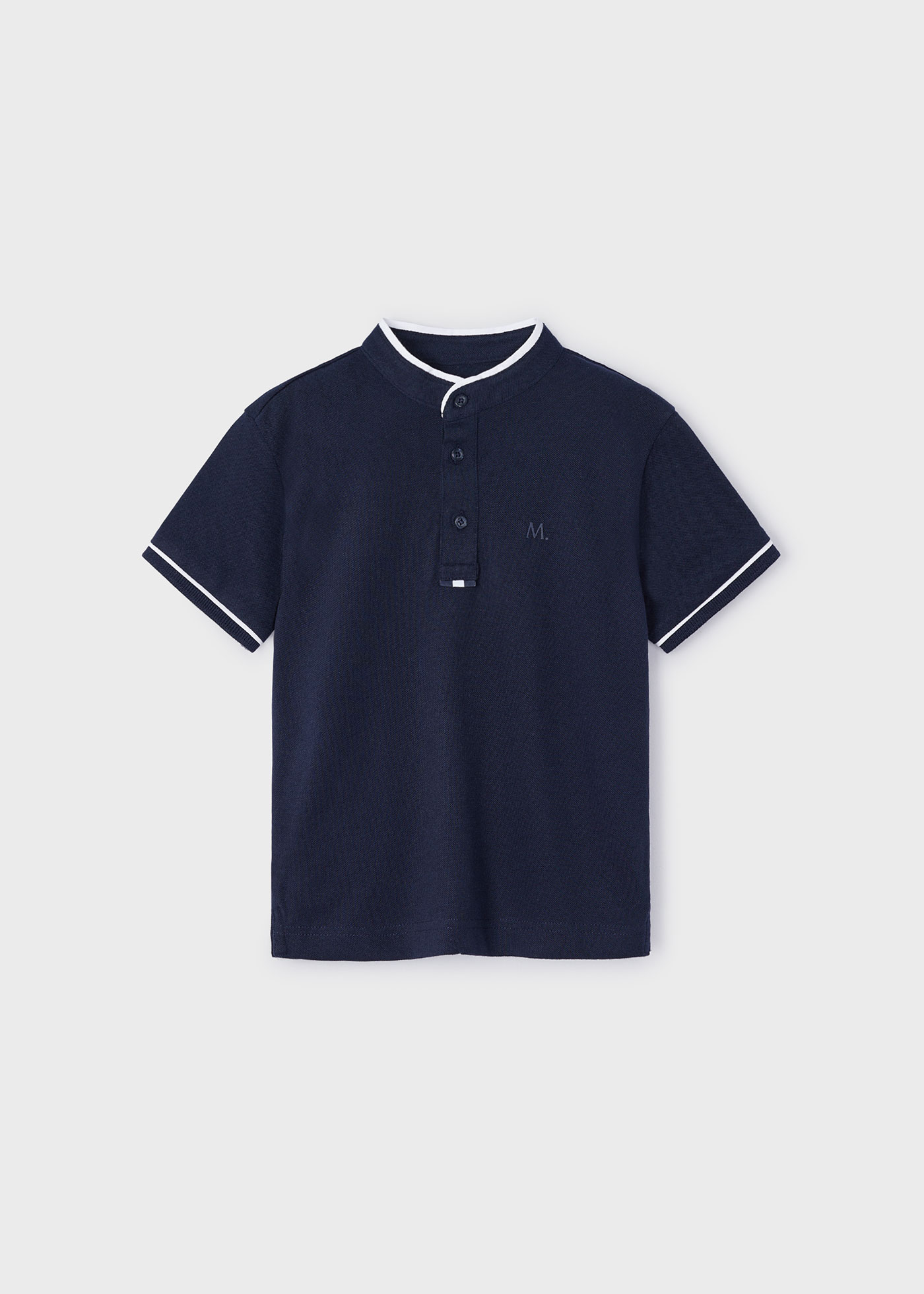 Polo colletto alla coreana Better Cotton bambino Blu Navy Mayoral