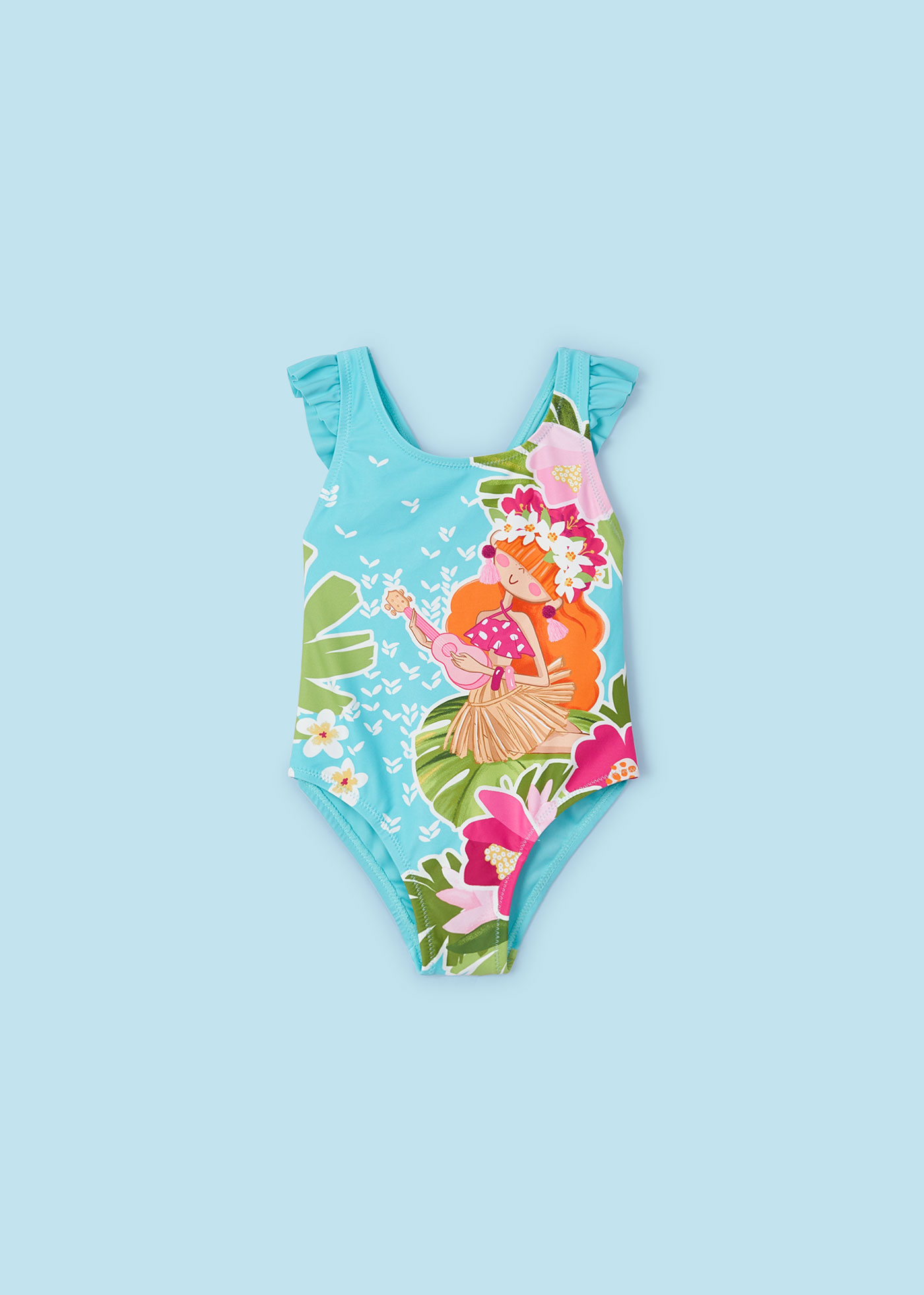 Costum de baie cu imprimeu fetita