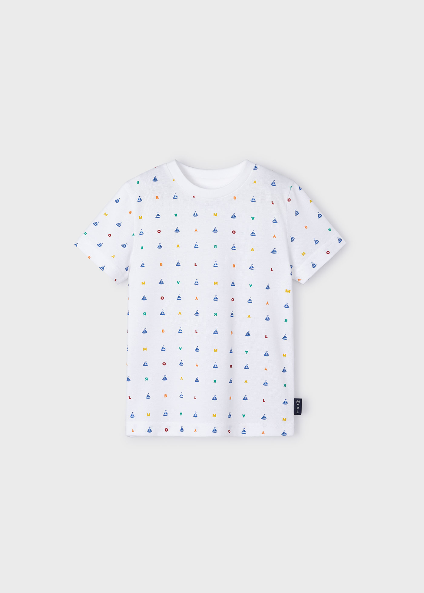 T-Shirt Granitstruktur Minidruck Better Cotton Jungen
