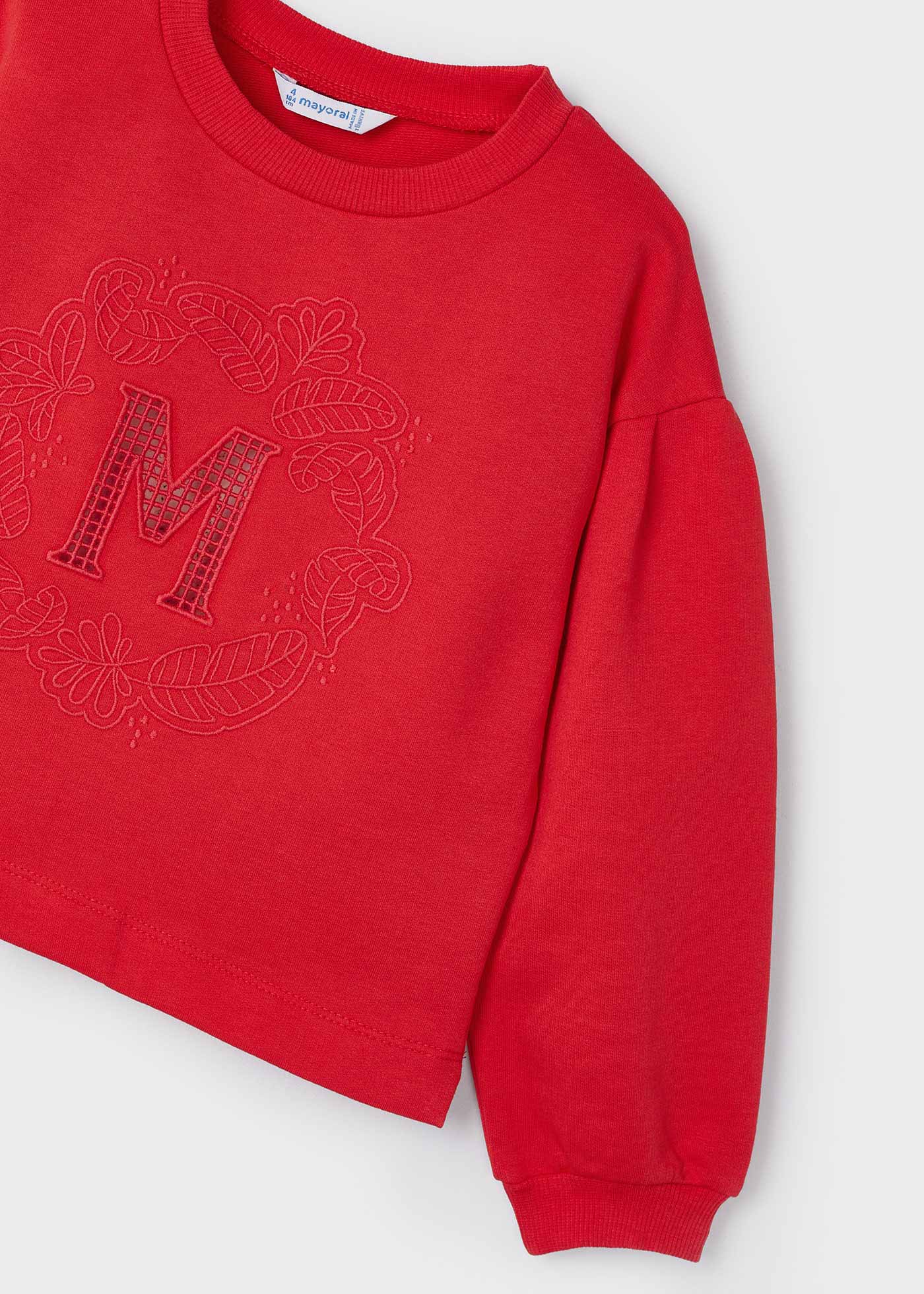 Girl Embroidered Letter Sweatshirt Better Cotton