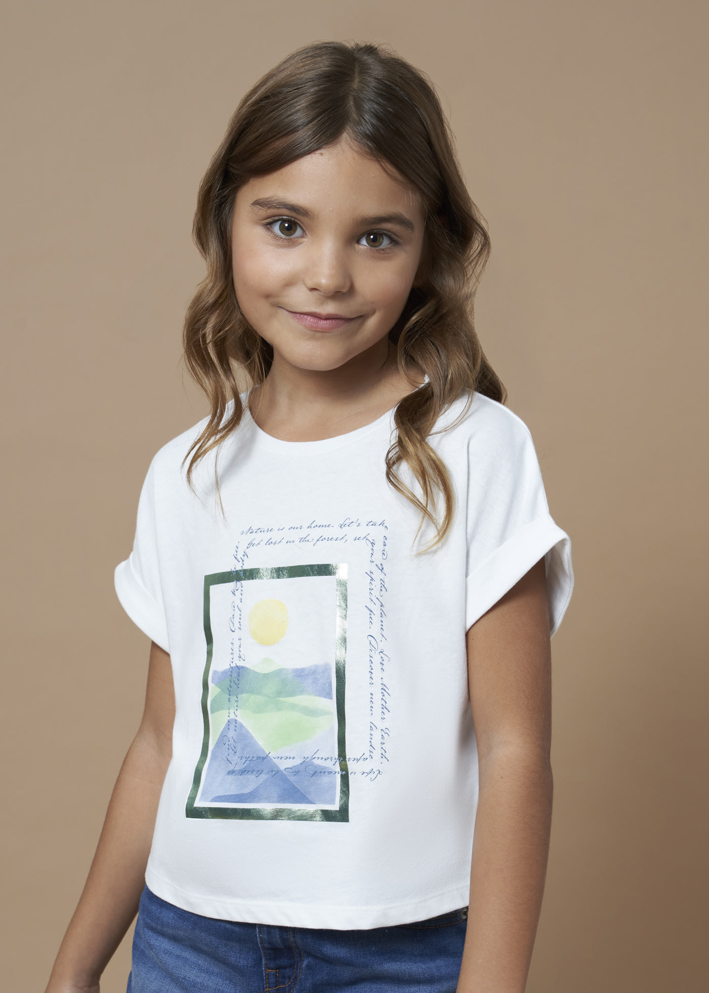 T-Shirt Printmotiv Better Cotton Teenager Mädchen