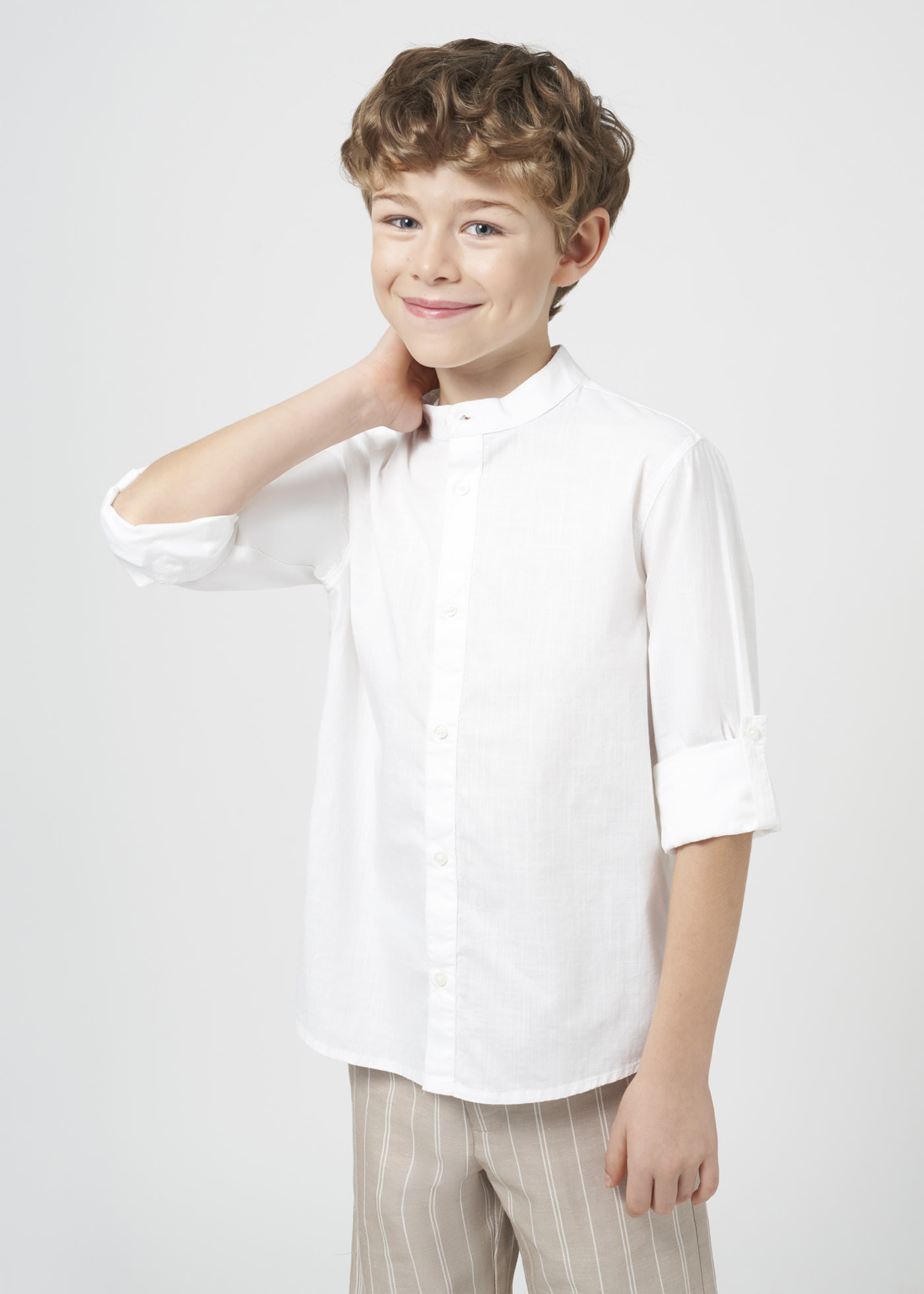 Koszula ze stójką Better Cotton dla chłopca