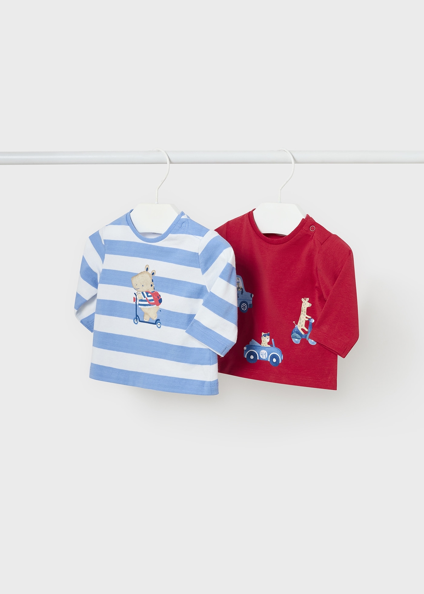Set 2 tricouri maneca lunga Better Cotton nou-nascut